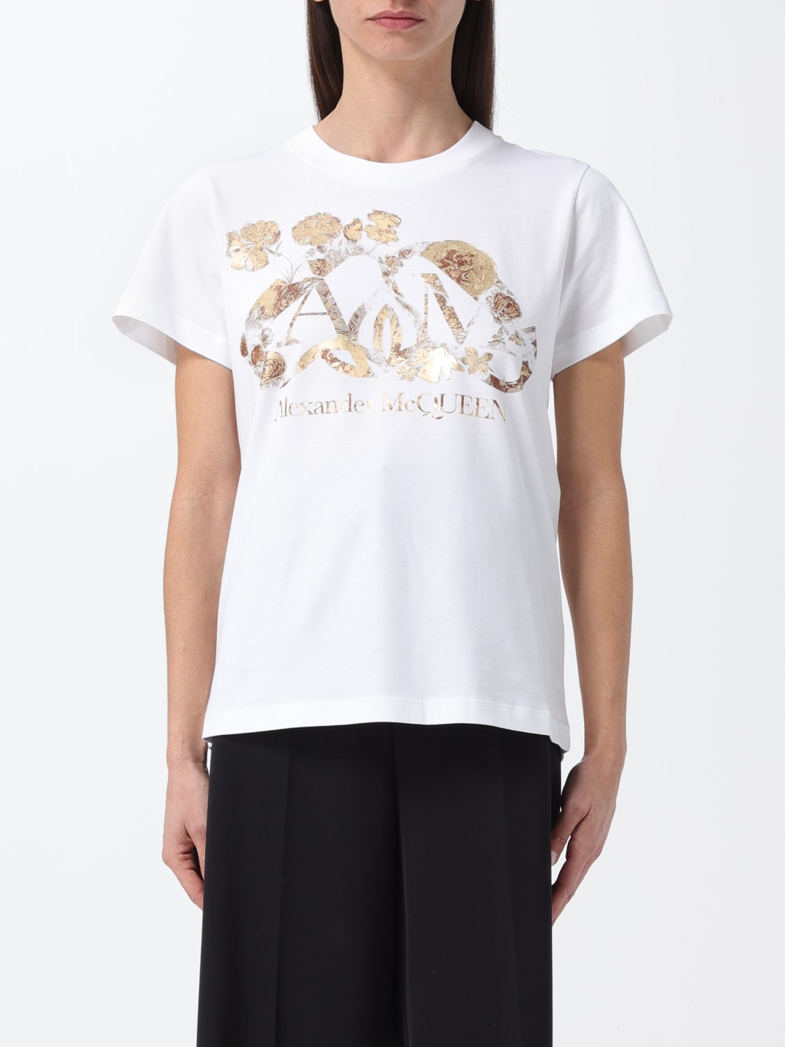 MCQUEEN: T-shirt woman - White | McQueen t-shirt 781461QZALR