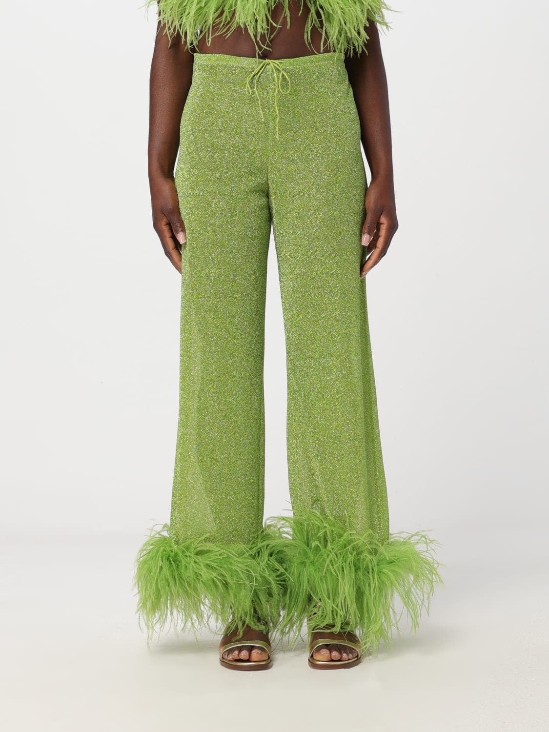 パンツ OSEREE Woman Pants Green OSÉREE: Pants woman Oseree - Green | Oséree pants LPF235