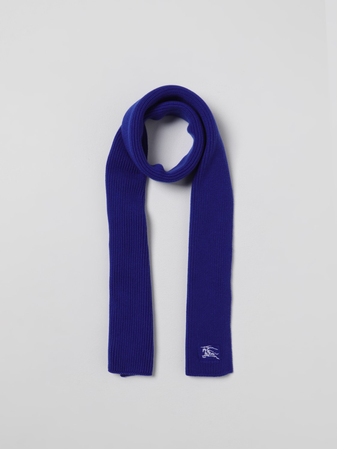 BURBERRY SCARF: Burberry ribbed cashmere scarf, Royal Blue - Img 2