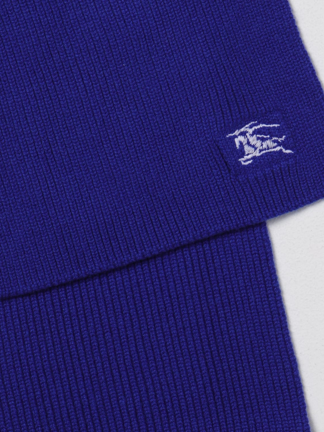 BURBERRY SCARF: Burberry ribbed cashmere scarf, Royal Blue - Img 3