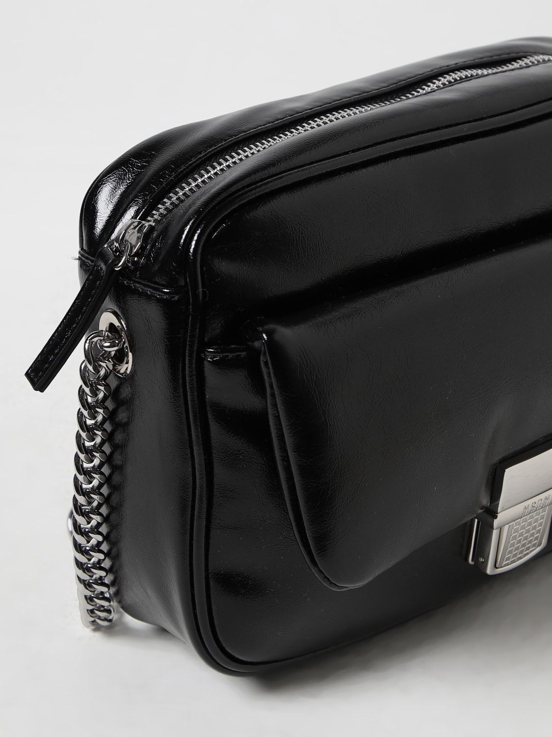 MSGM CROSSBODY BAGS: MSGM bag in synthetic leather, Black - Img 3