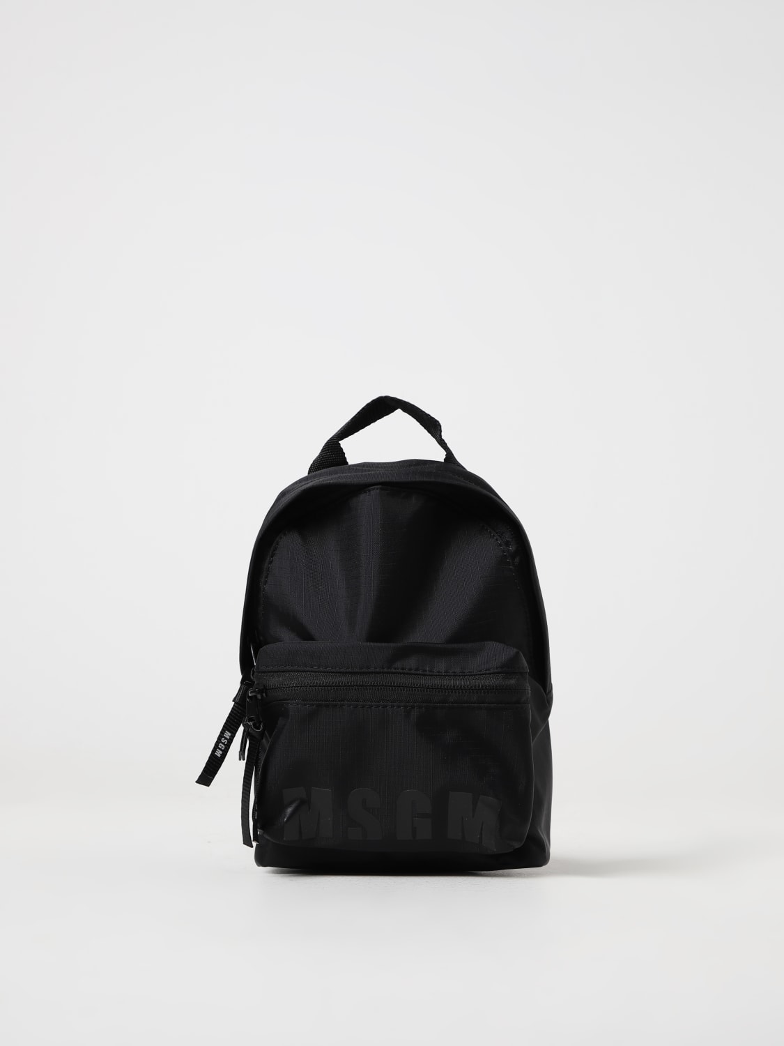 MSGM Outlet: backpack in nylon - Black | MSGM backpack 3540MZ37654 online  at GIGLIO.COM