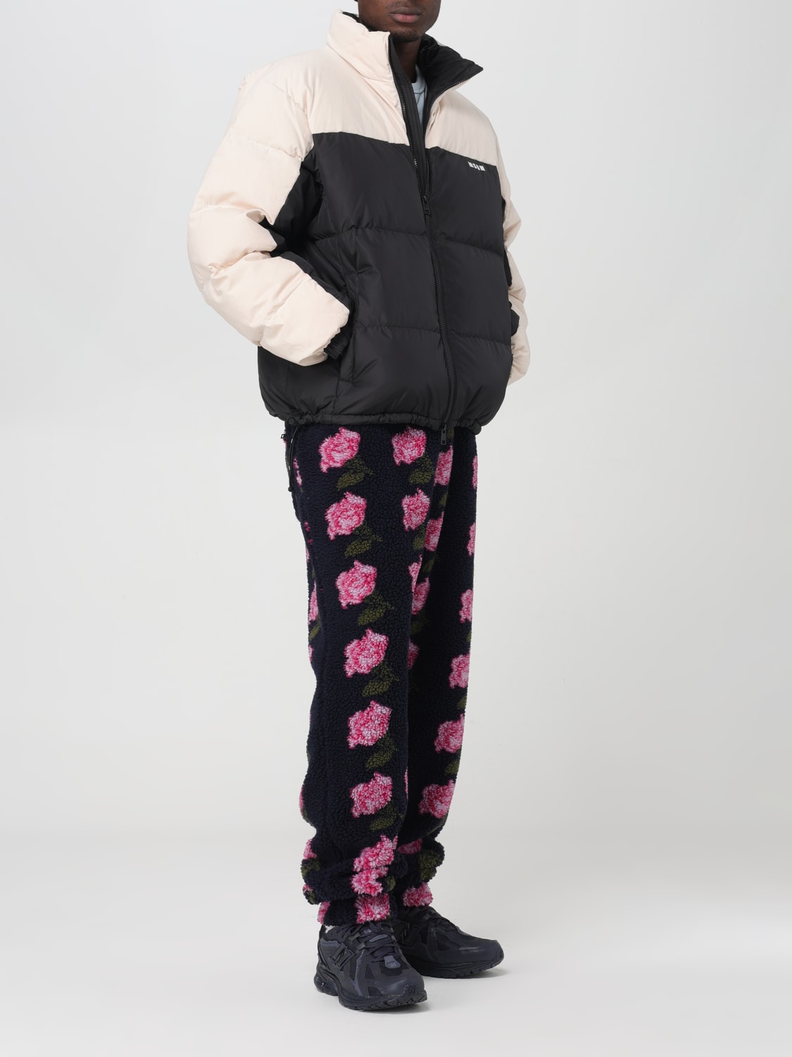 MSGM JACKET: MSGM Bicolor down jacket, Black - Img 2