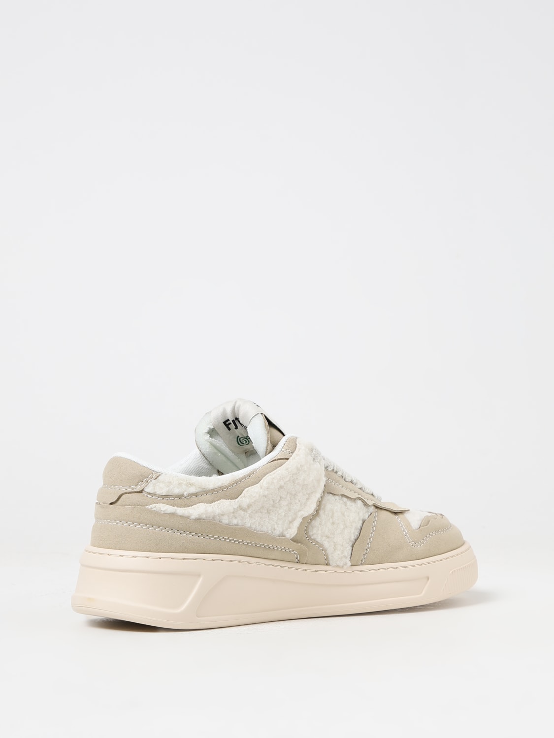 MSGM SNEAKERS: Acbc x MSGM sneakers in leather and RePET, Beige - Img 3