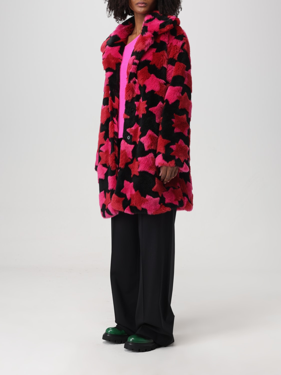 ヴェルサーチジーンズクチュール ファーコート エメラルド サイズS*XC827 ヴェルサーチジーンズクチュール ファーコート エメラルド サイズS