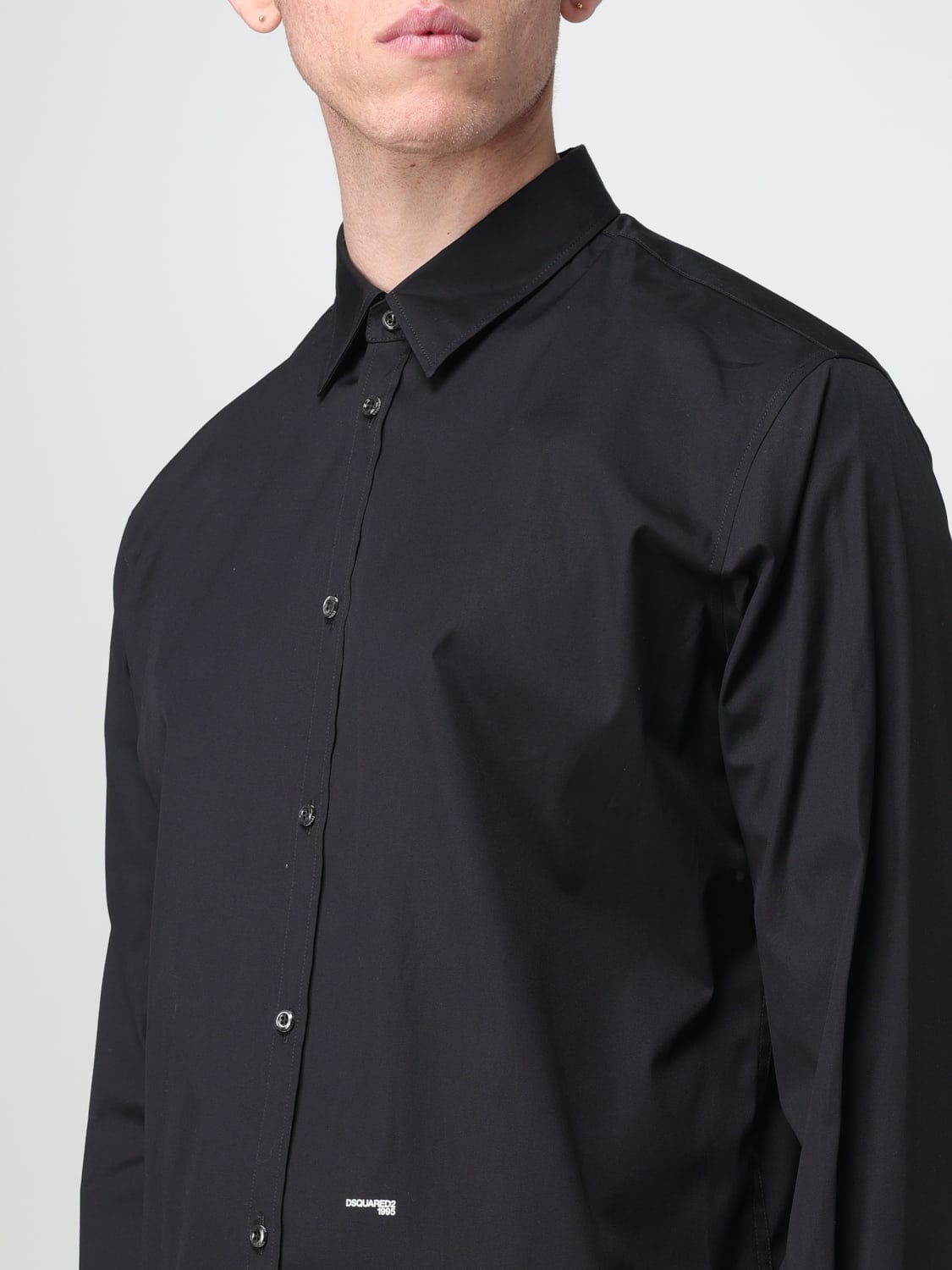 DSQUARED2 SHIRT: Shirt men Dsquared2, Black - Img 4