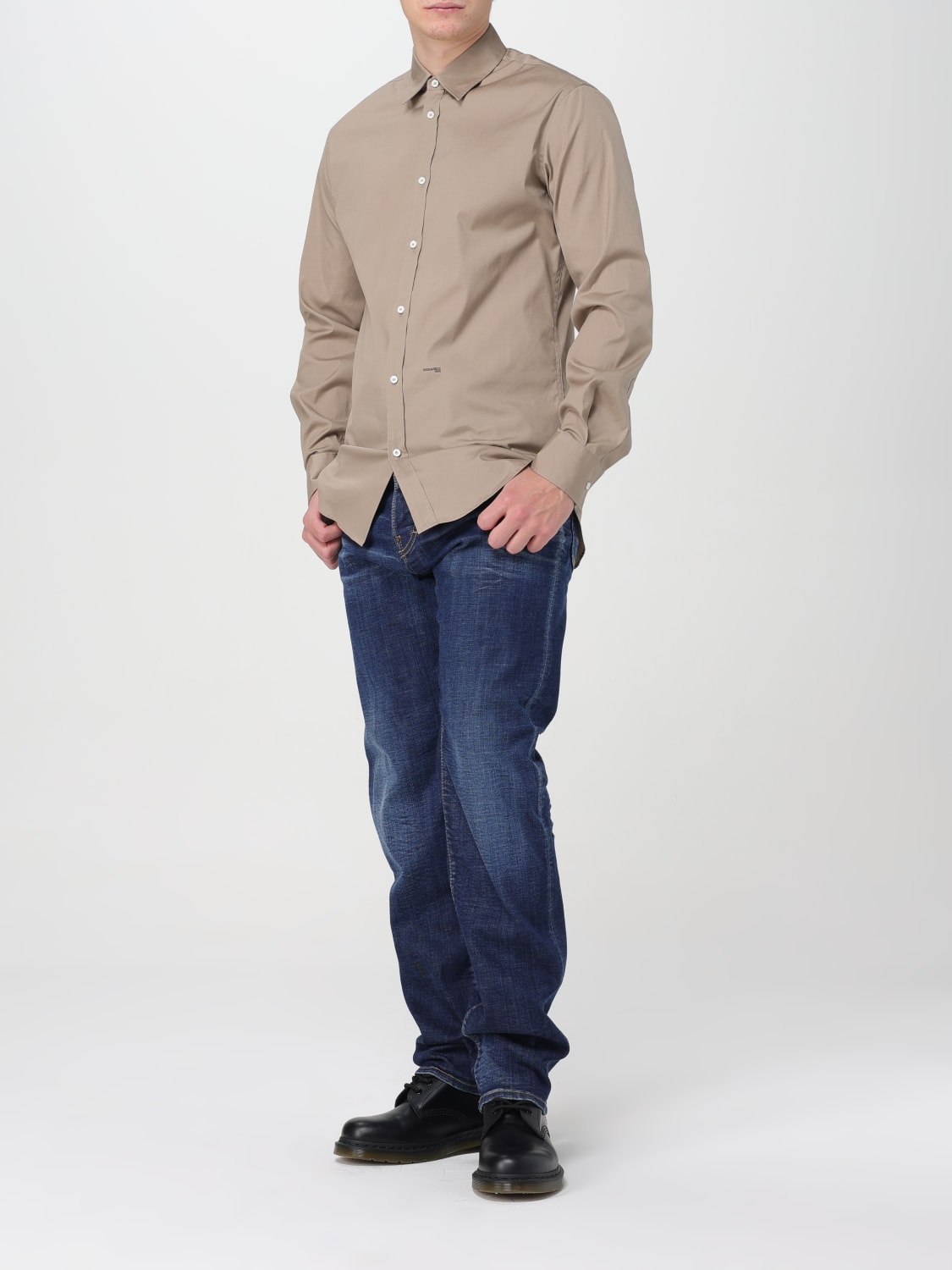 DSQUARED2 SHIRT: Shirt men Dsquared2, Beige - Img 2