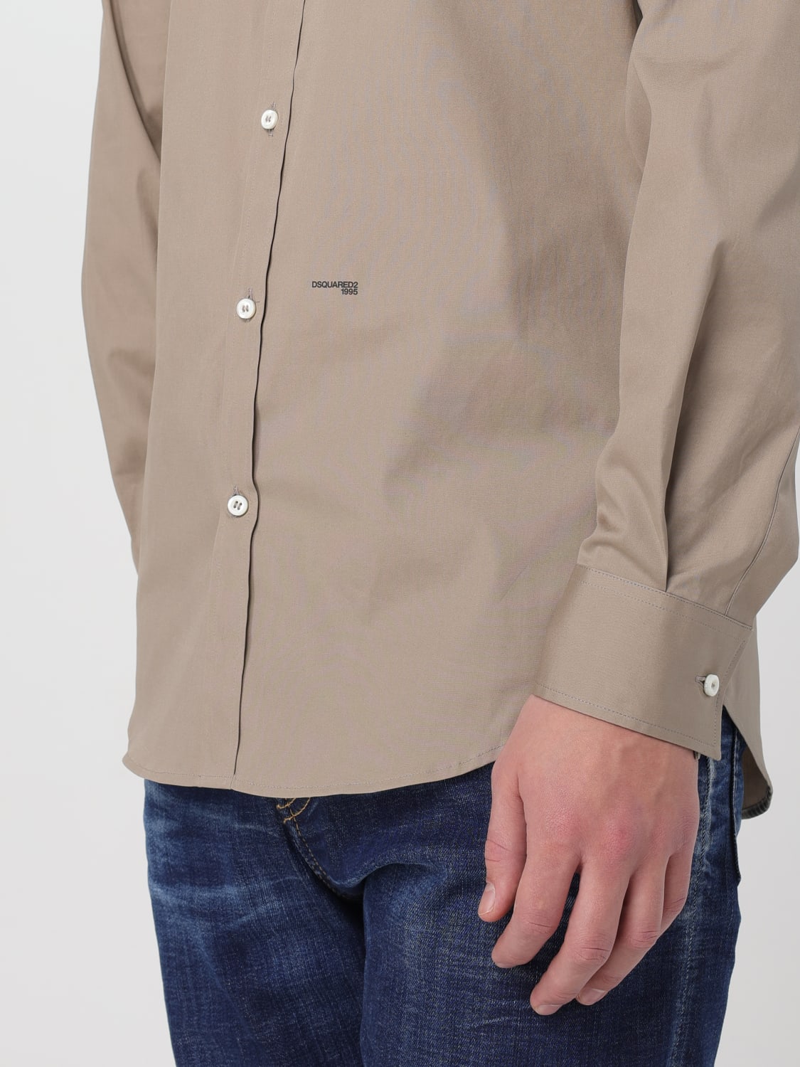 DSQUARED2 SHIRT: Shirt men Dsquared2, Beige - Img 4