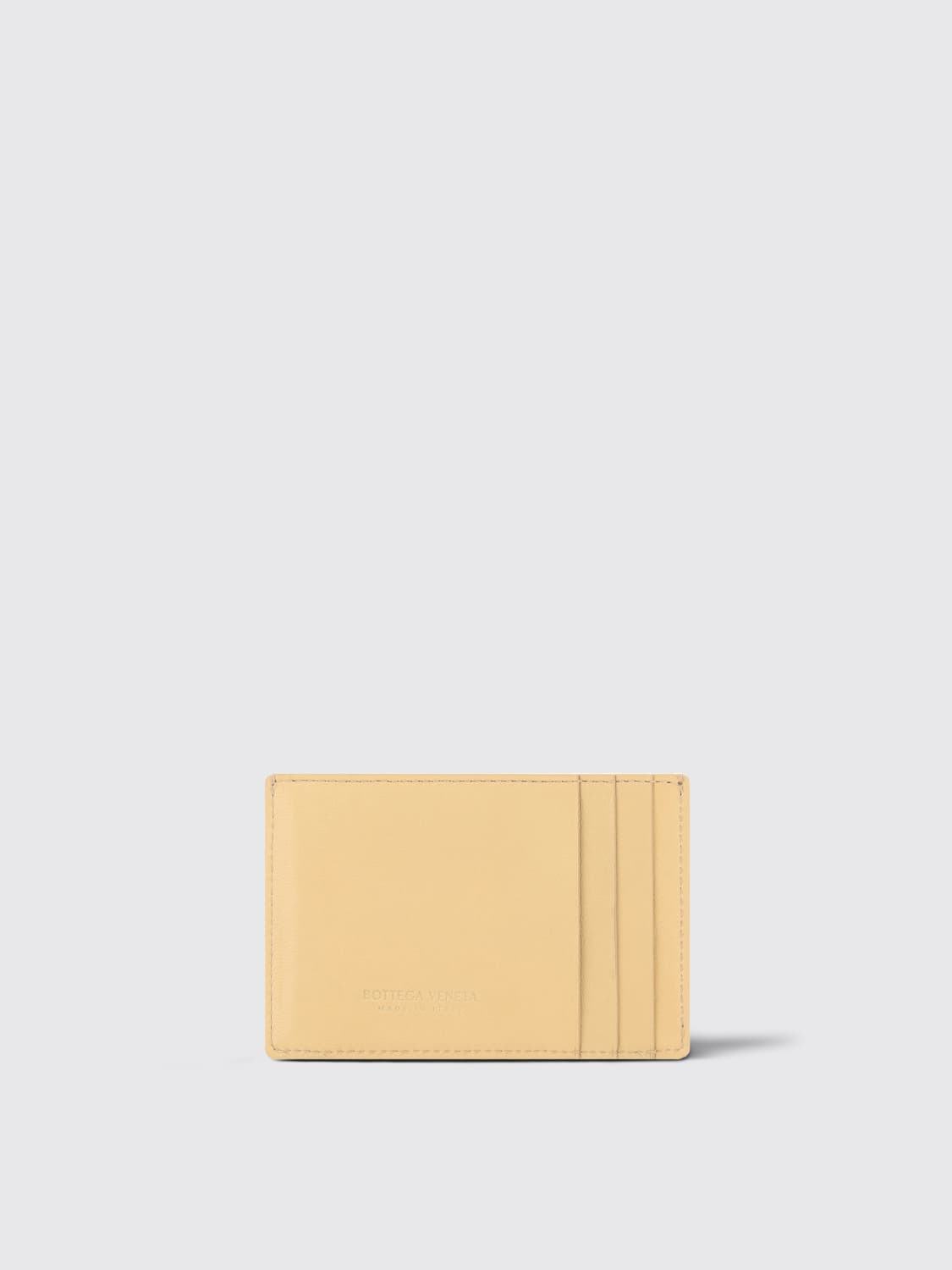 BOTTEGA VENETA WALLET: Bottega Veneta credit card holder in woven nappa, Milk - Img 2
