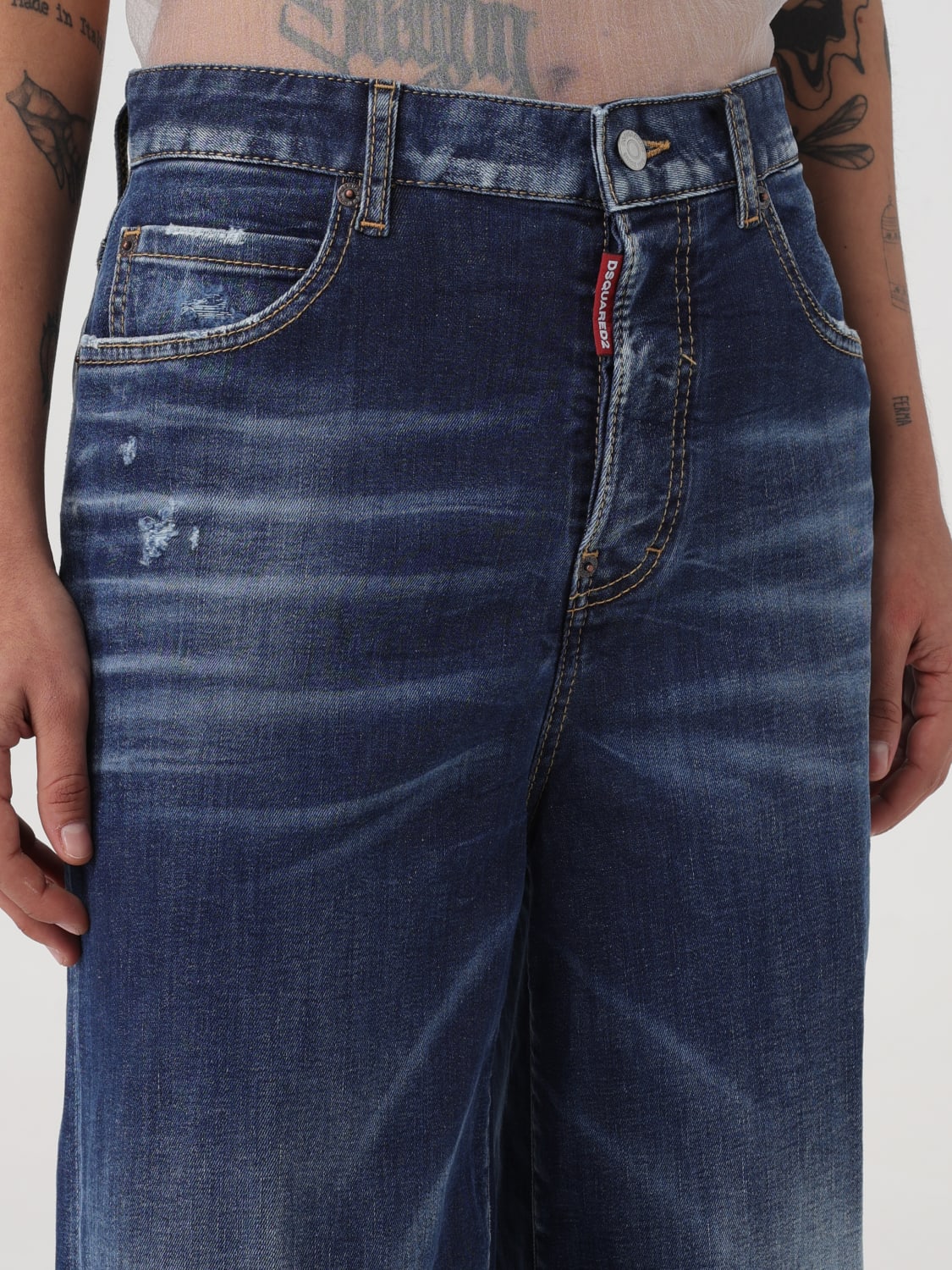 DSQUARED2 JEANS: Jeans femme Dsquared2, Bleu - Img 3