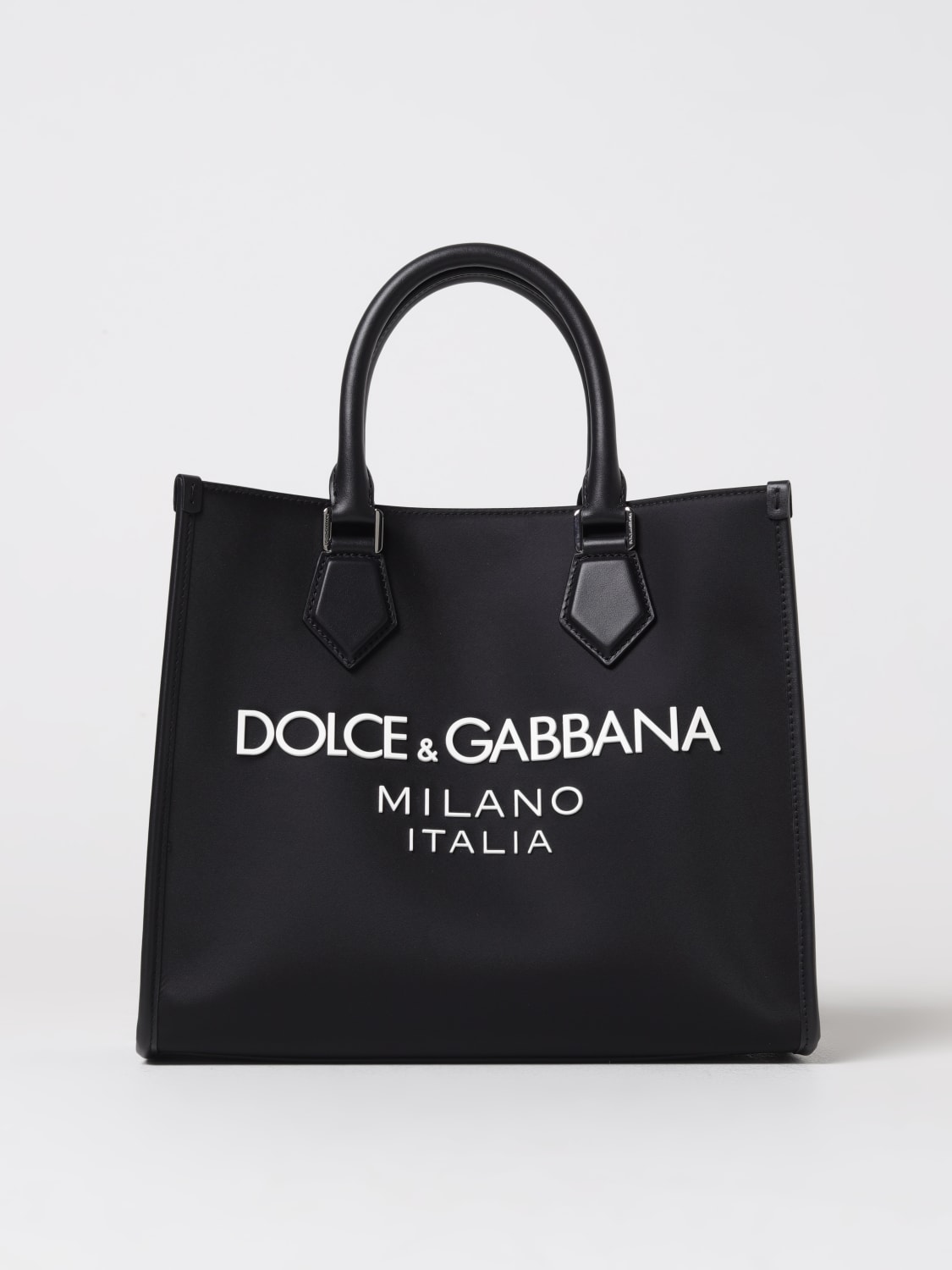 Giglio Borsa Dolce & Gabbana in nylon e pelle con logo gommato