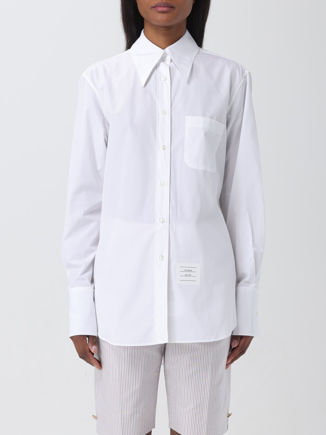 THOM BROWNE CAMICIA: Gonna donna Thom Browne, Bianco - Img 1