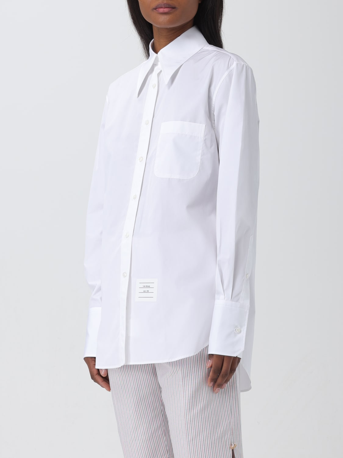 THOM BROWNE CAMICIA: Gonna donna Thom Browne, Bianco - Img 4