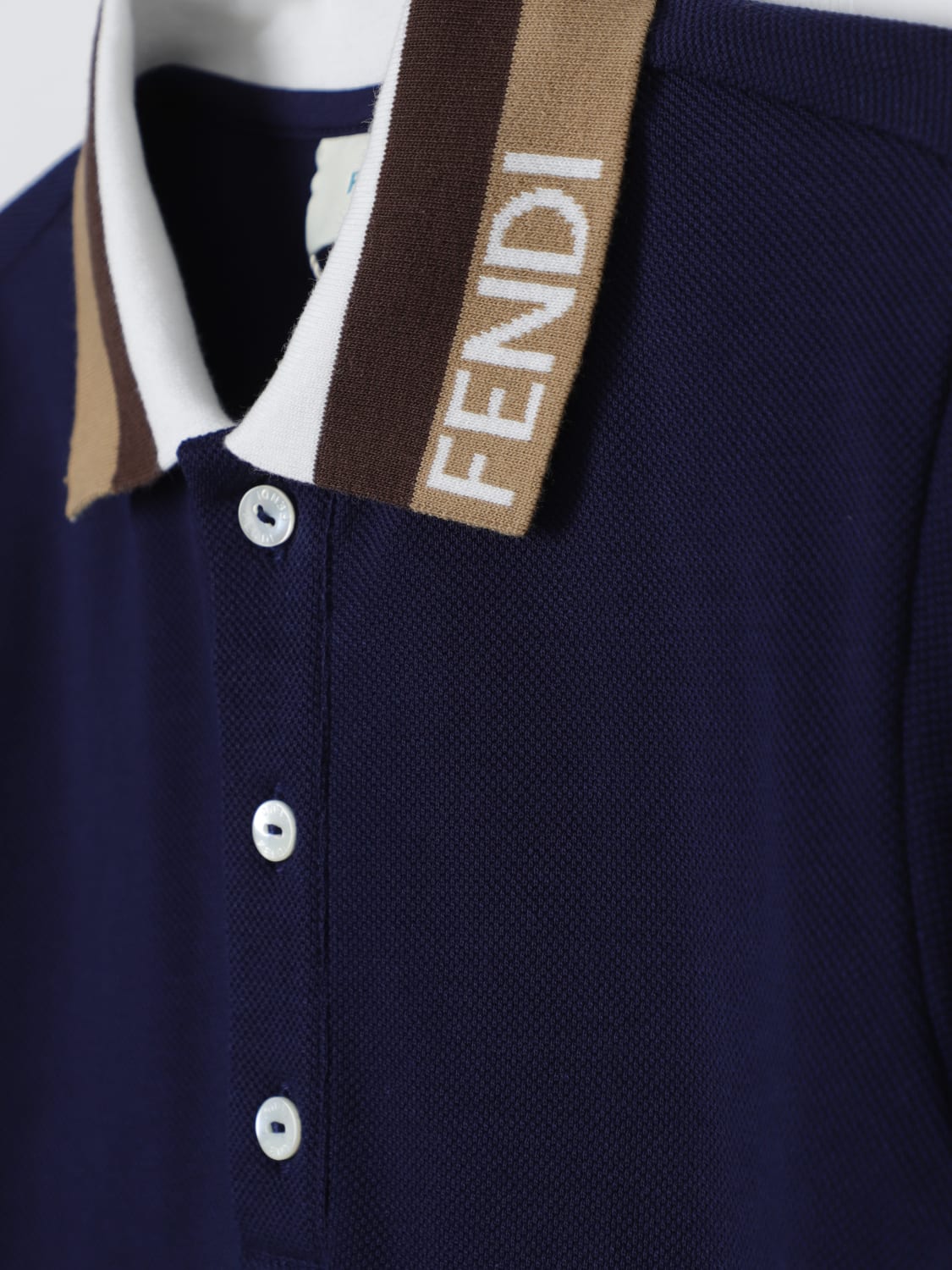 FENDI POLO: Polo niños Fendi Kids, Azul Oscuro - Img 3