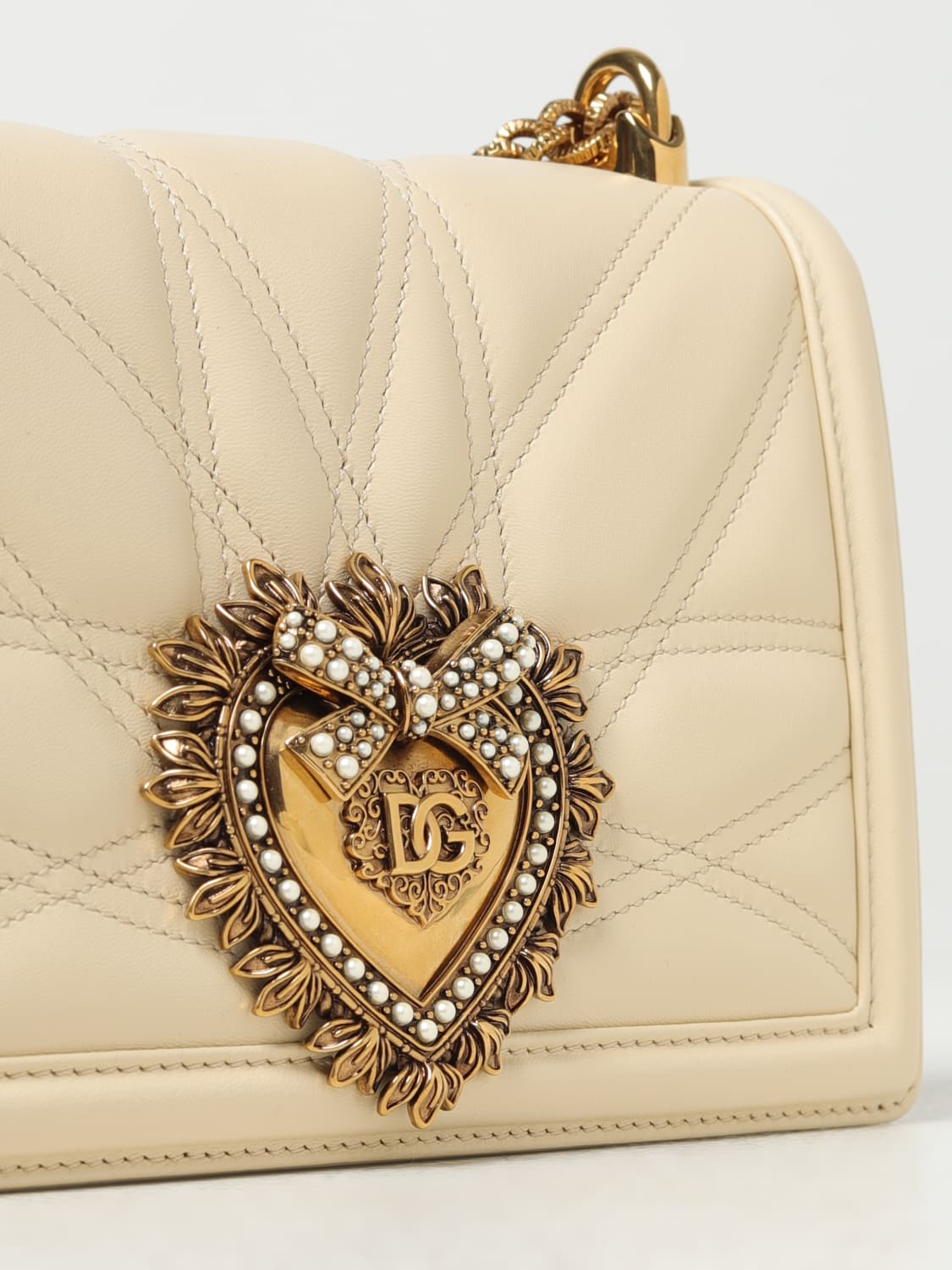 バッグ・カバンその他 DOLCE & GABBANA Woman Mini bag White BB7158AW437 8H000 DOLCE & GABBANA: Devotion bag in quilted leather - White