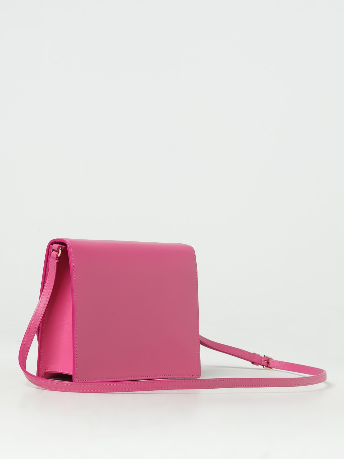 DOLCE & GABBANA MINI BAG: Dolce & Gabbana leather bag with embossed logo, Fuchsia - Img 2