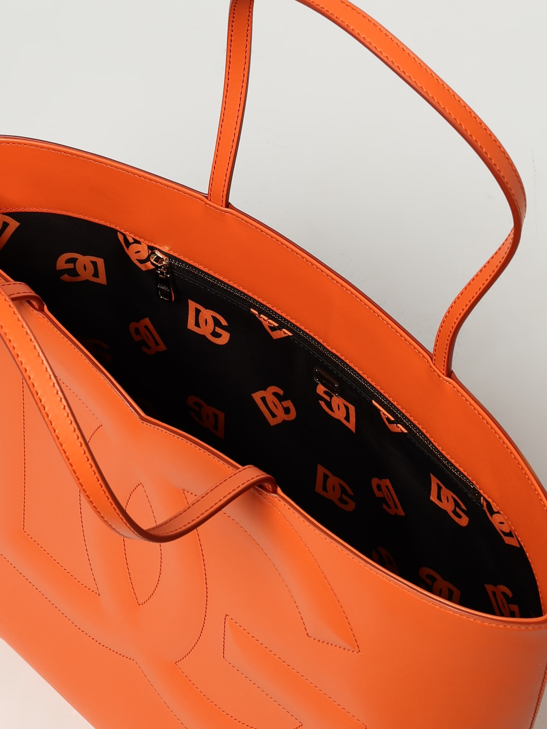 トートバッグ DOLCE & GABBANA Woman Tote bags Orange BB7338AW576 80244 DOLCE & GABBANA: bag in leather with monogram - Orange