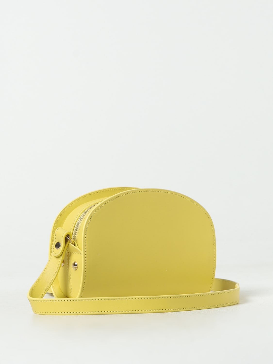 A.P.C. MINI BAG: A.P.C. Demi-Lune bag Leather, Yellow - Img 2