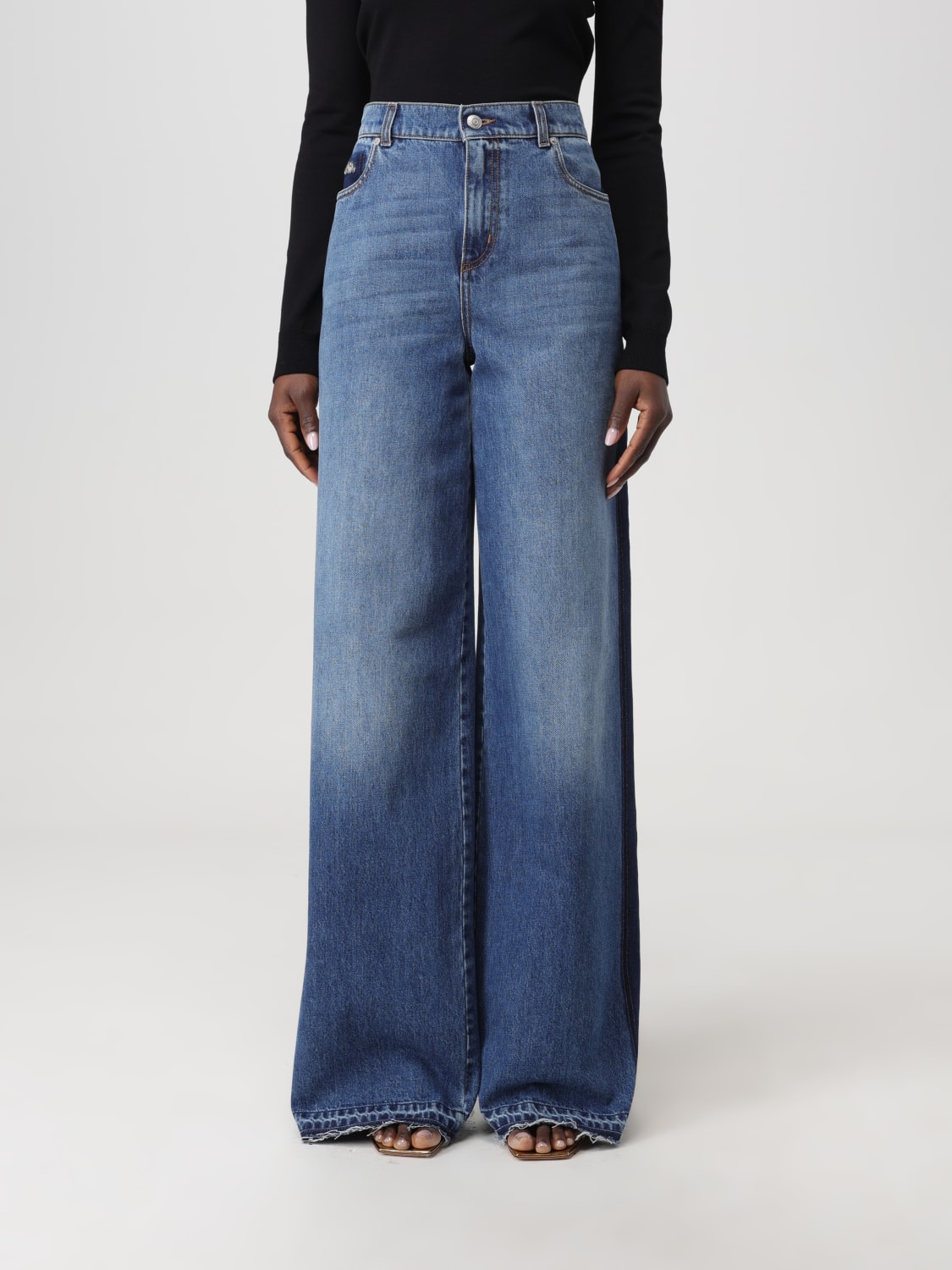 ALEXANDER MCQUEEN JEANS: Jeans woman Alexander McQueen, Denim - Img 1