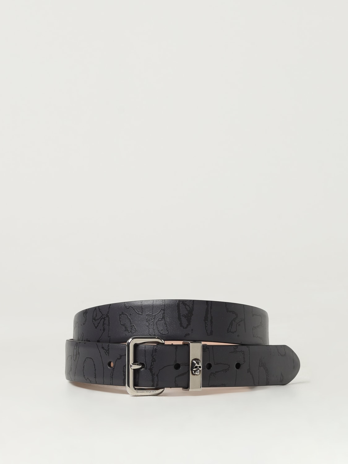 MCQUEEN: Belt men - Black | McQueen belt 6472611AAQ4 online at