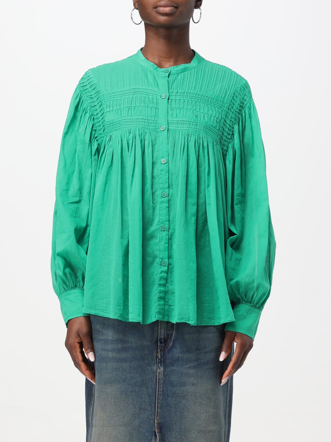 Isabel Marant Etoile Esola Shirt in Azure | FWRD｜ジャンパー