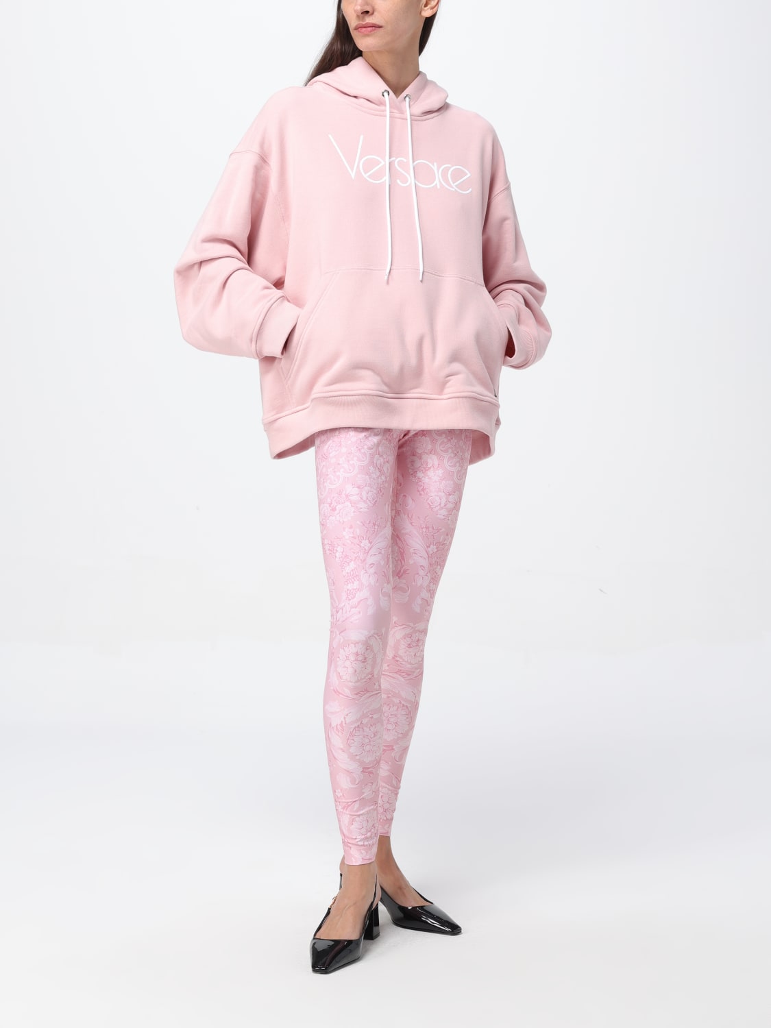 VERSACE SWEATSHIRT: Sweatshirt woman Versace, Pink - Img 2