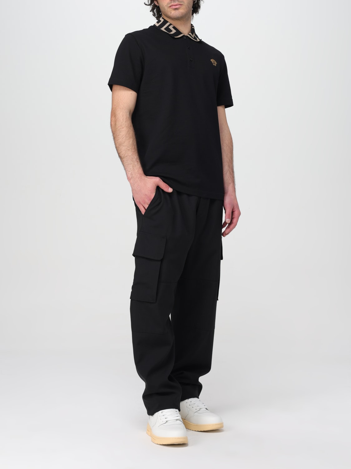 VERSACE POLO SHIRT: Polo shirt men Versace, Black - Img 2