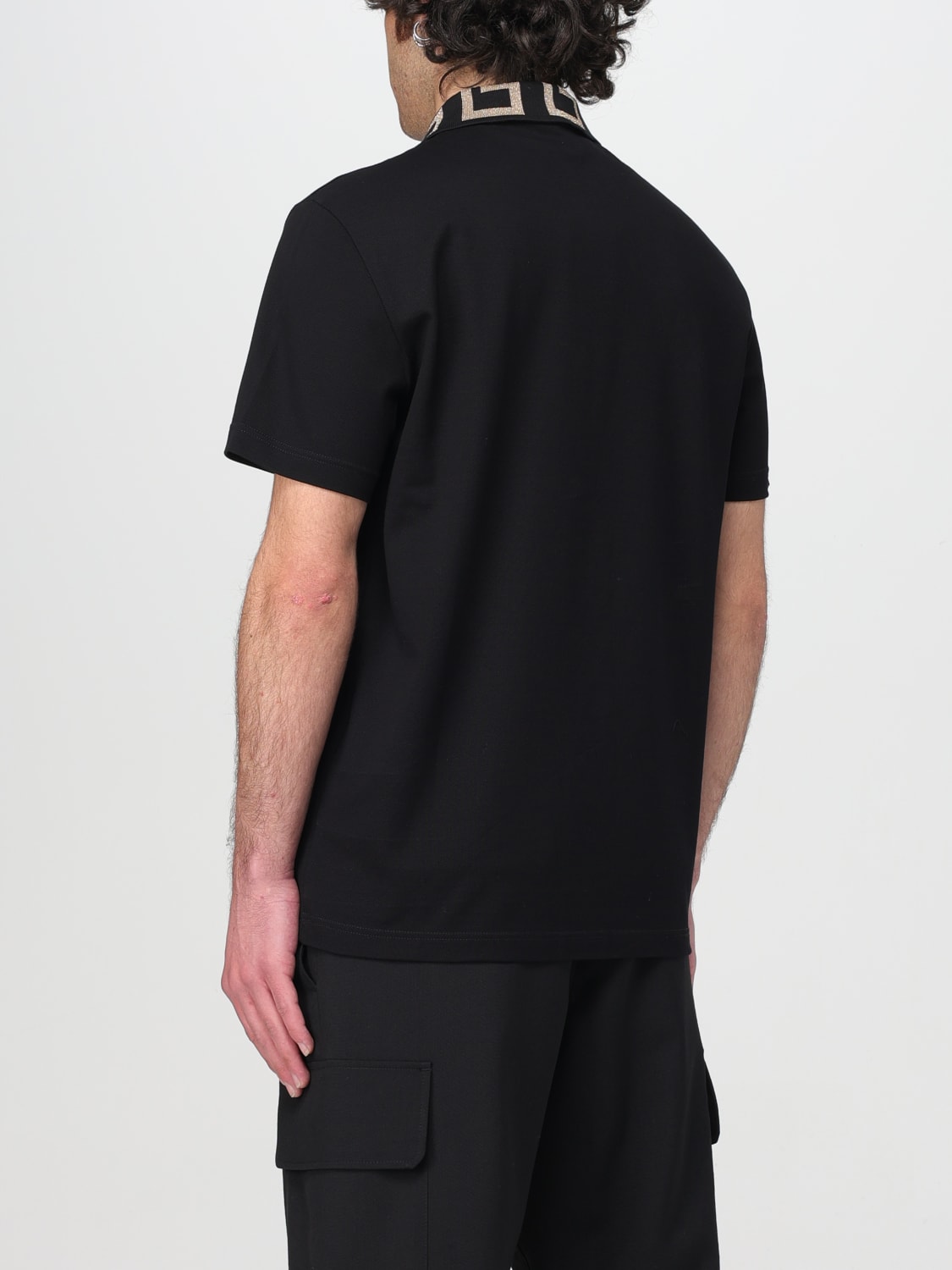 VERSACE POLO SHIRT: Polo shirt men Versace, Black - Img 3
