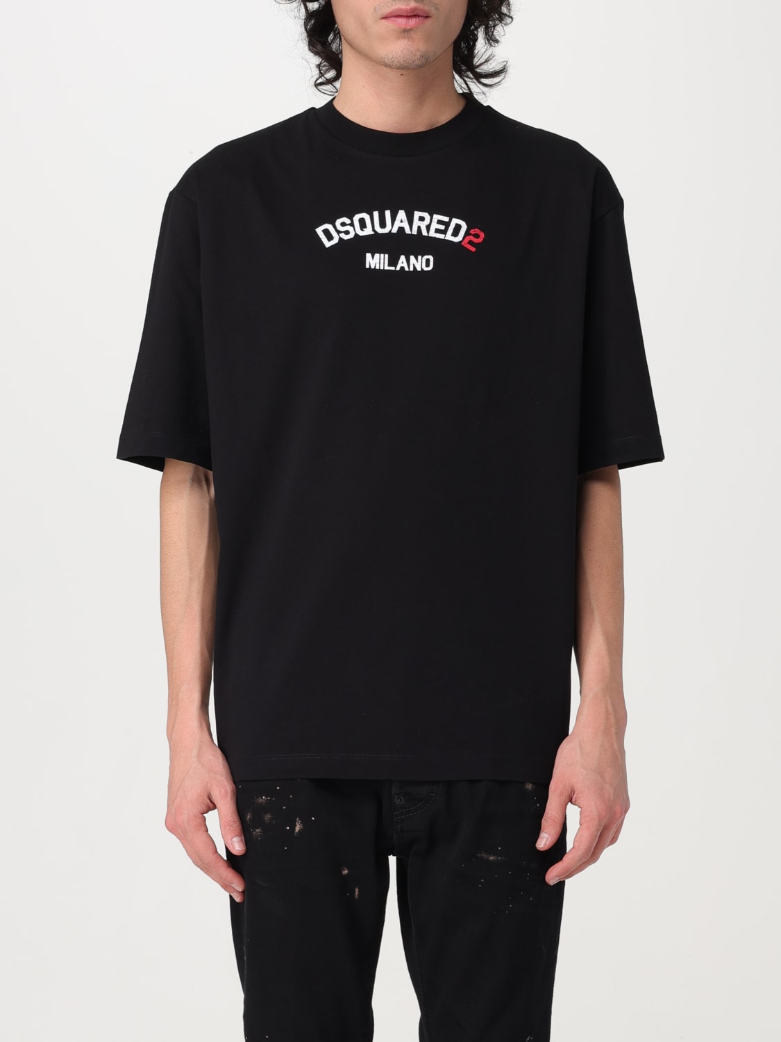 DSQUARED2 T shirt men Black Dsquared2 t shirt S74GD1268S23009 online at GIGLIO.COM