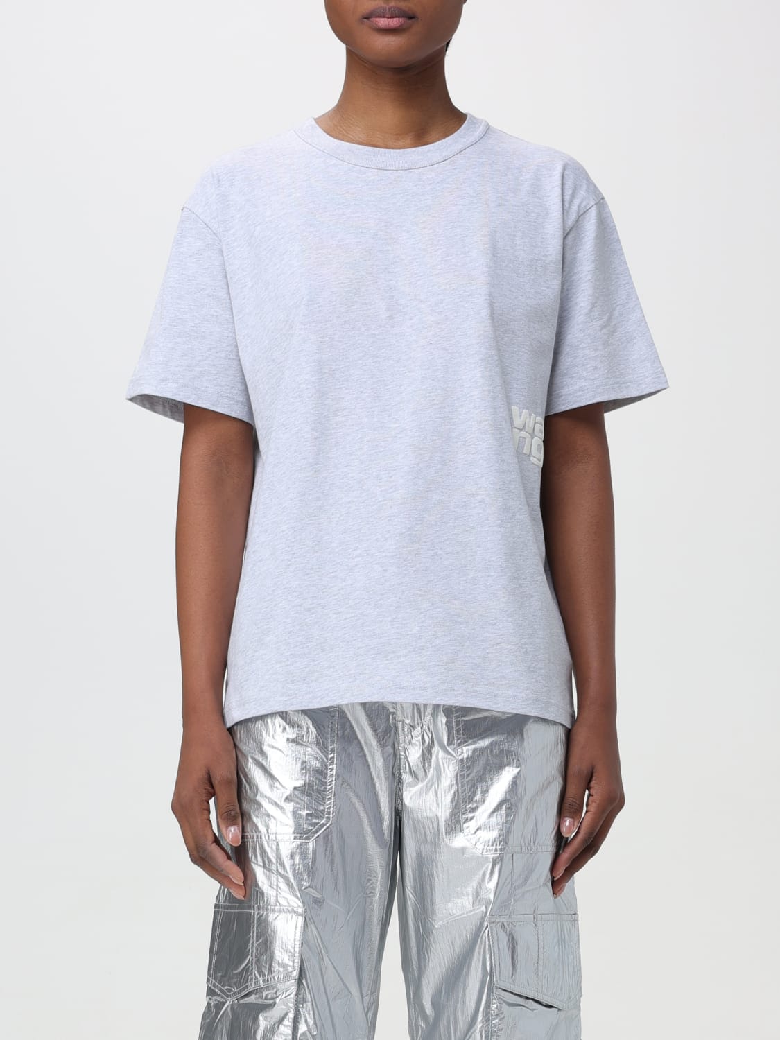 T BY ALEXANDER WANG T-SHIRT: T-shirt woman T by Alexander Wang, Grey - Img 1