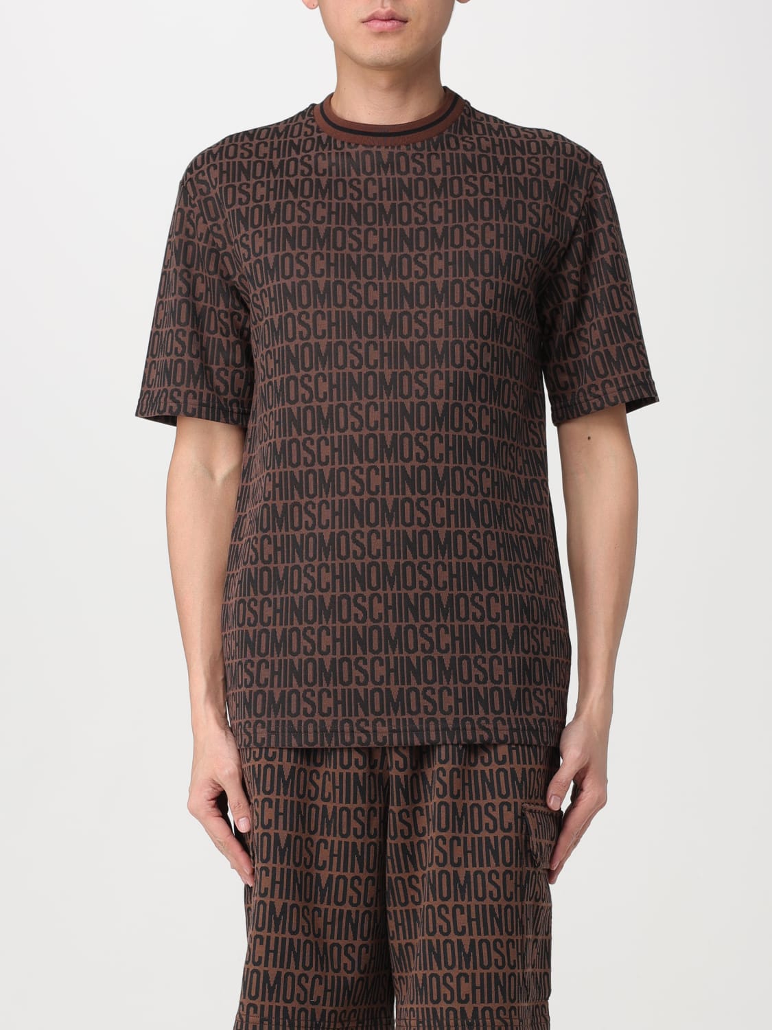 MOSCHINO COUTURE T-SHIRT: T-shirt men Moschino Couture, Brown - Img 1