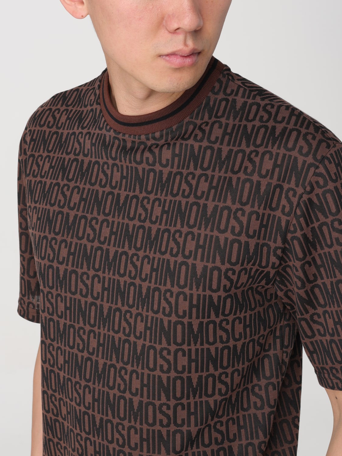 MOSCHINO COUTURE T-SHIRT: T-shirt men Moschino Couture, Brown - Img 4