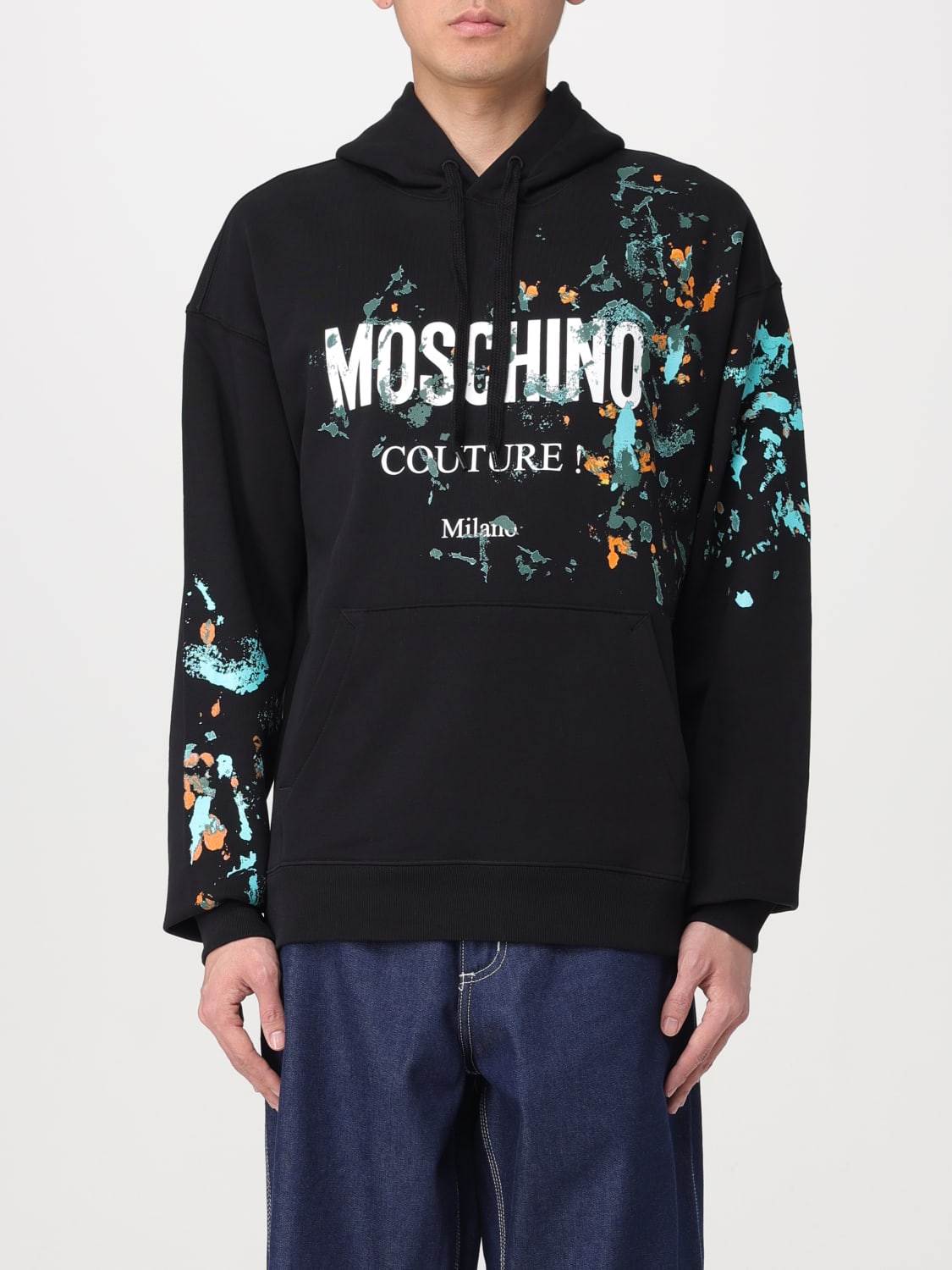 Felpa moschino con cappuccio best sale