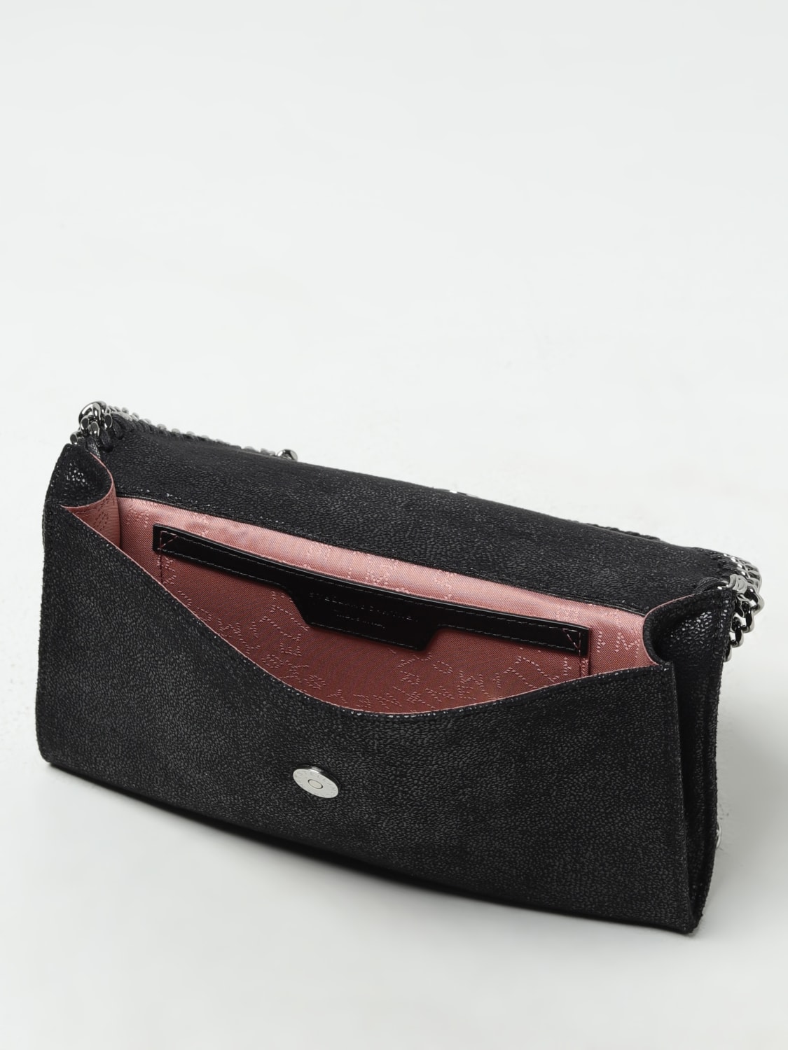 STELLA MCCARTNEY BORSA A TRACOLLA: Borsa Falabella Stella McCartney in pelle sintetica cracklé, Nero - Img 4