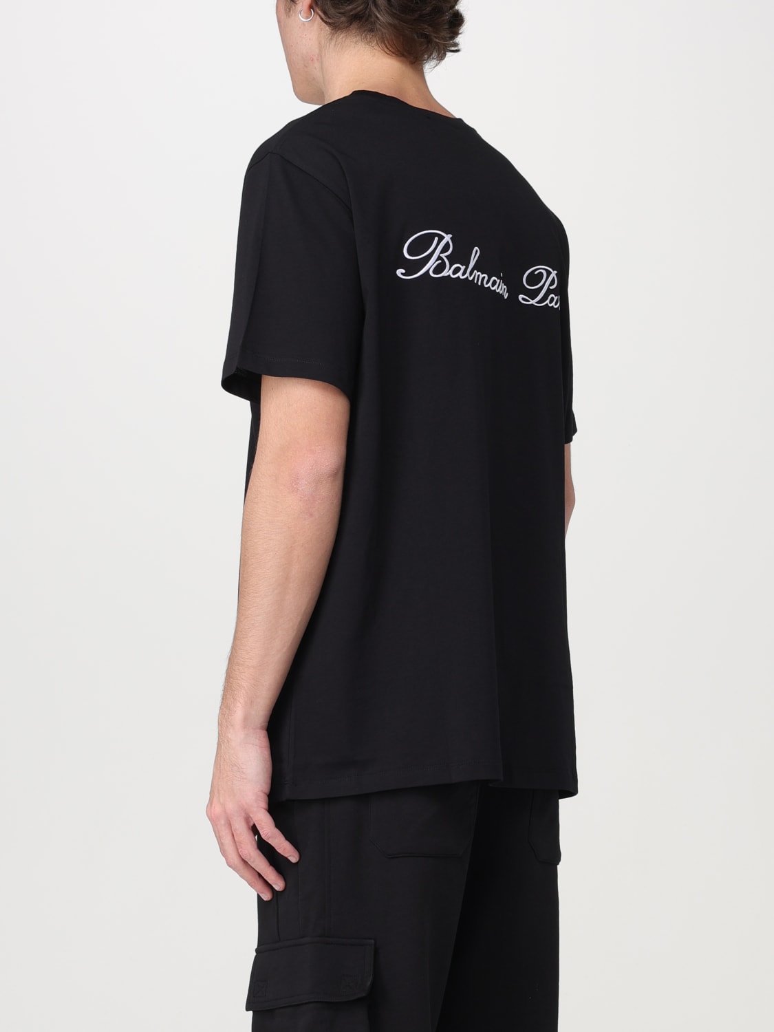 Balmain T Shirt Men Black Balmain T Shirt Ch1eg010bc68 Online At