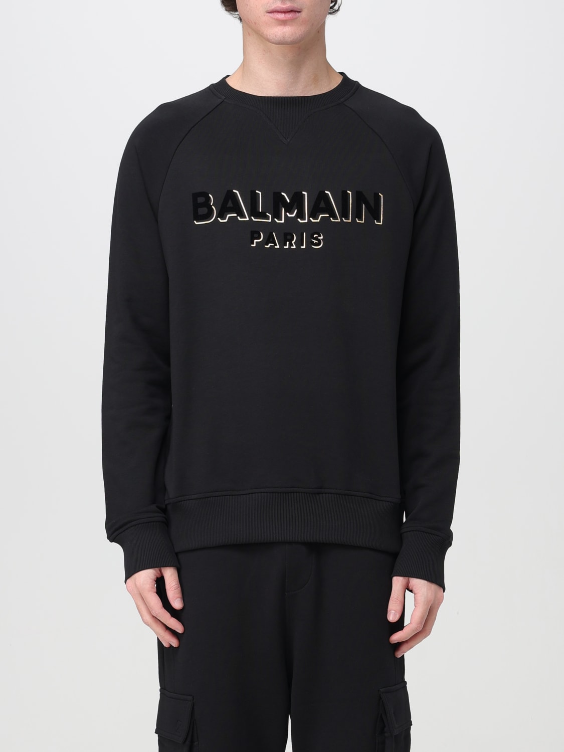 BALMAIN：スウェットシャツ メンズ - ブラック | GIGLIO.COMオンライン ...