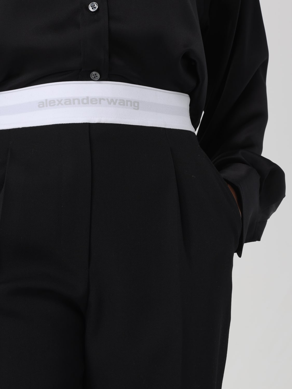 パンツ ALEXANDER WANG Women Straight Pants 1WC3234079 001 6 ALEXANDER WANG: Pants woman - Black | Alexander Wang pants