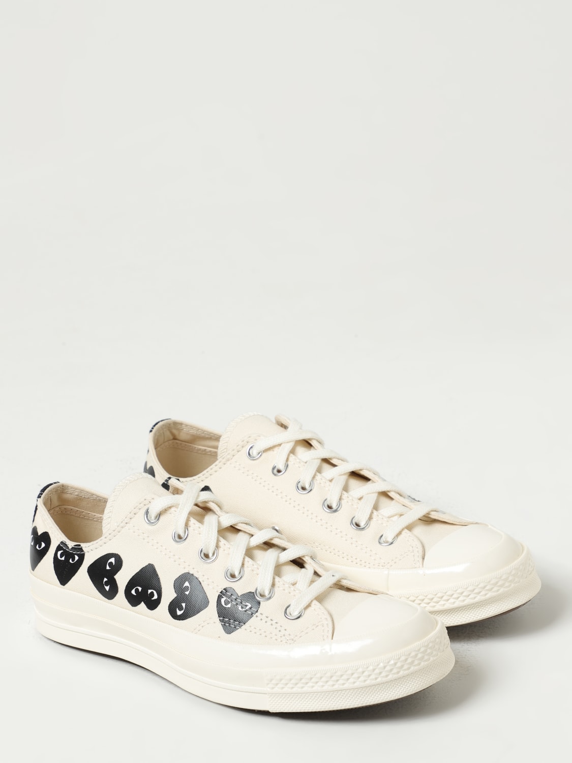 COMME DES GARÇONS PLAY X CONVERSE СПОРТИВНАЯ ОБУВЬ: Обувь Мужское Comme Des GarÇons Play X Converse, Белый - Img 2