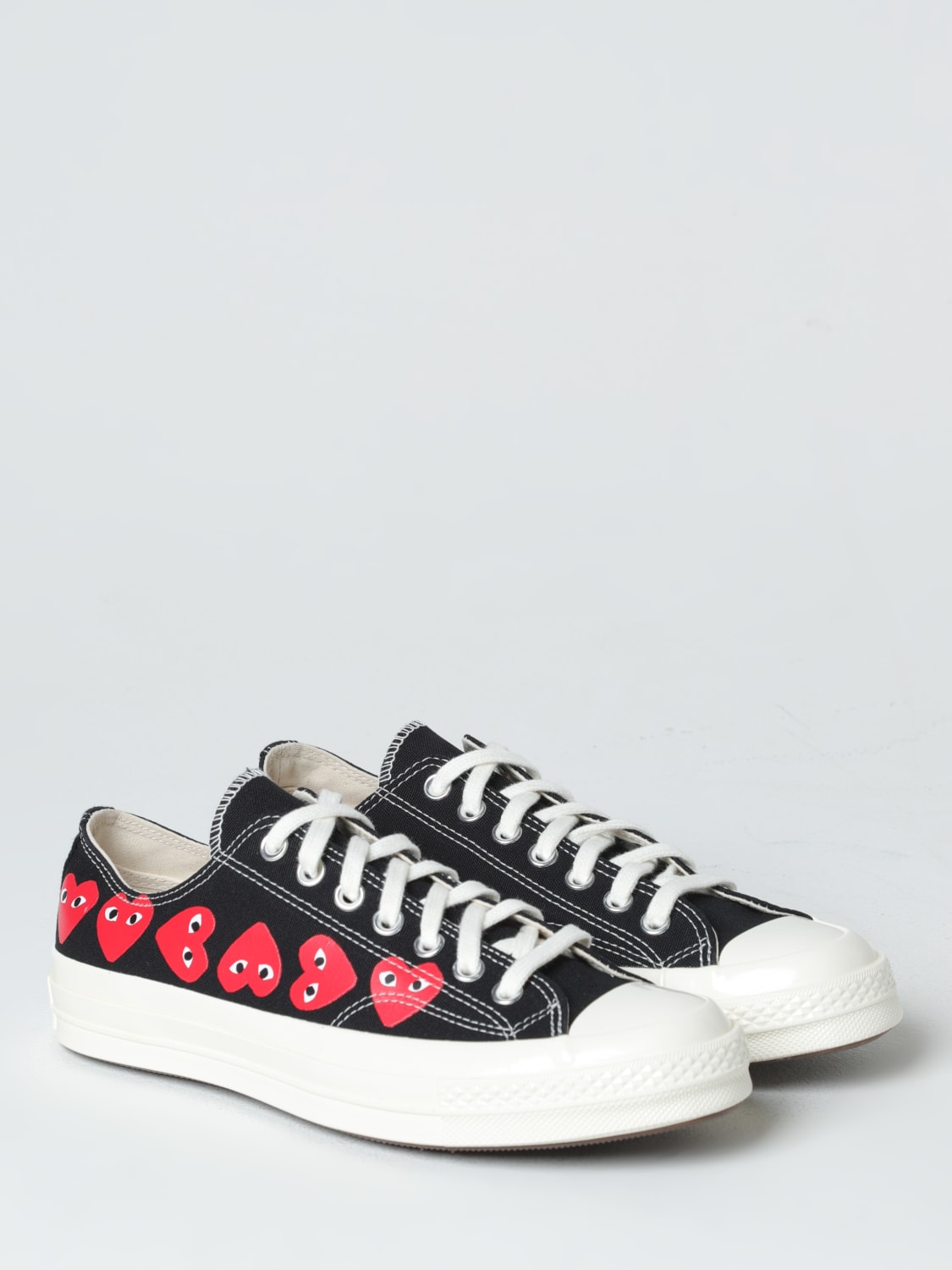 COMME DES GARÇONS PLAY X CONVERSE SNEAKERS: Converse x Comme Des Garçons Play sneakers in canvas, Black - Img 2