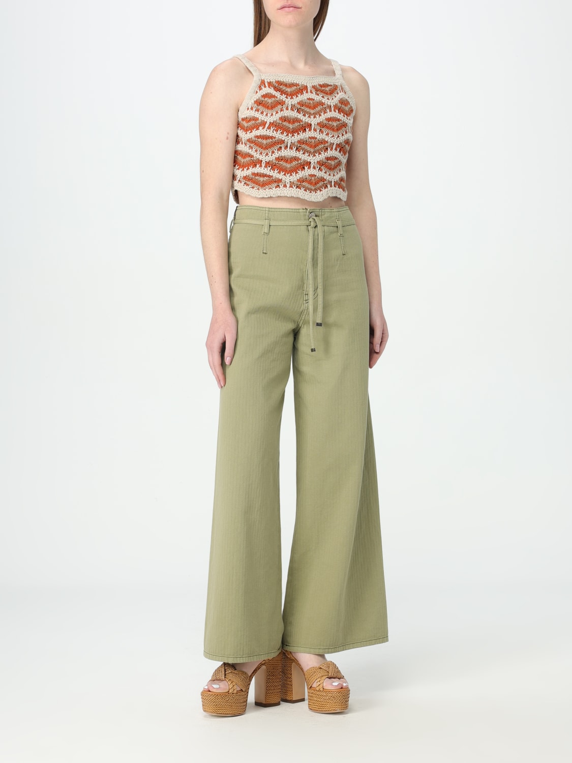 デニム・ジーパン ETRO Woman Jeans Green WRNB0006AC169 V0688 Etro Outlet: Jeans woman - Green | Etro jeans WRNB0006AC169