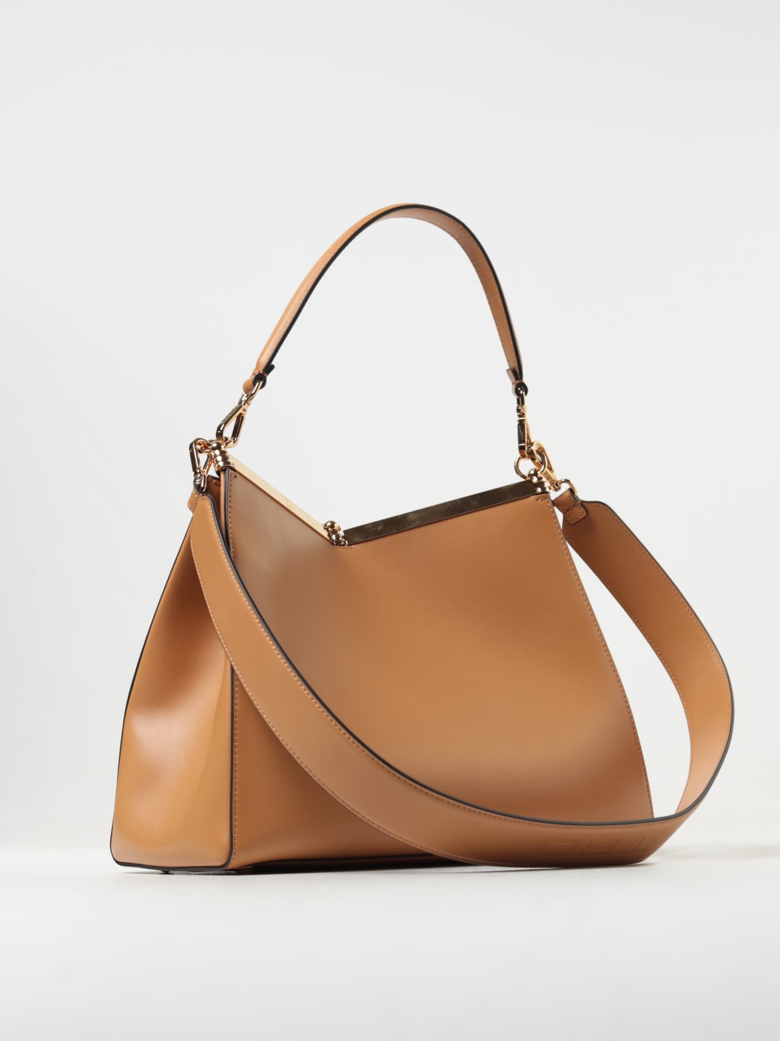 ETRO BORSA A SPALLA: Borsa Vela Etro in pelle, Beige - Img 3