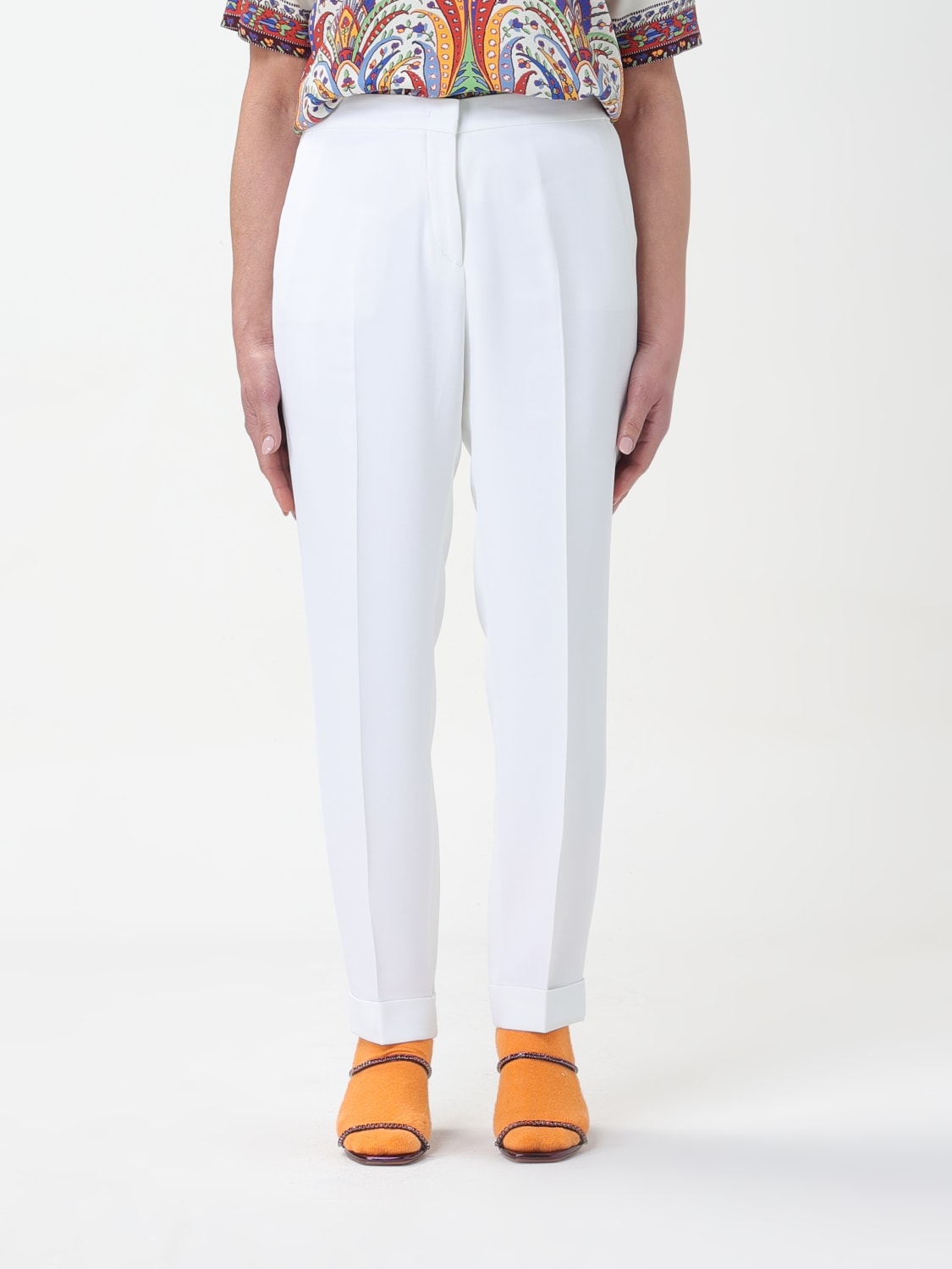 パンツ ETRO Woman Pants White WREA000299TUDH3 W0275 ETRO: Pants woman - White | Etro pants WREA000299TUDH3