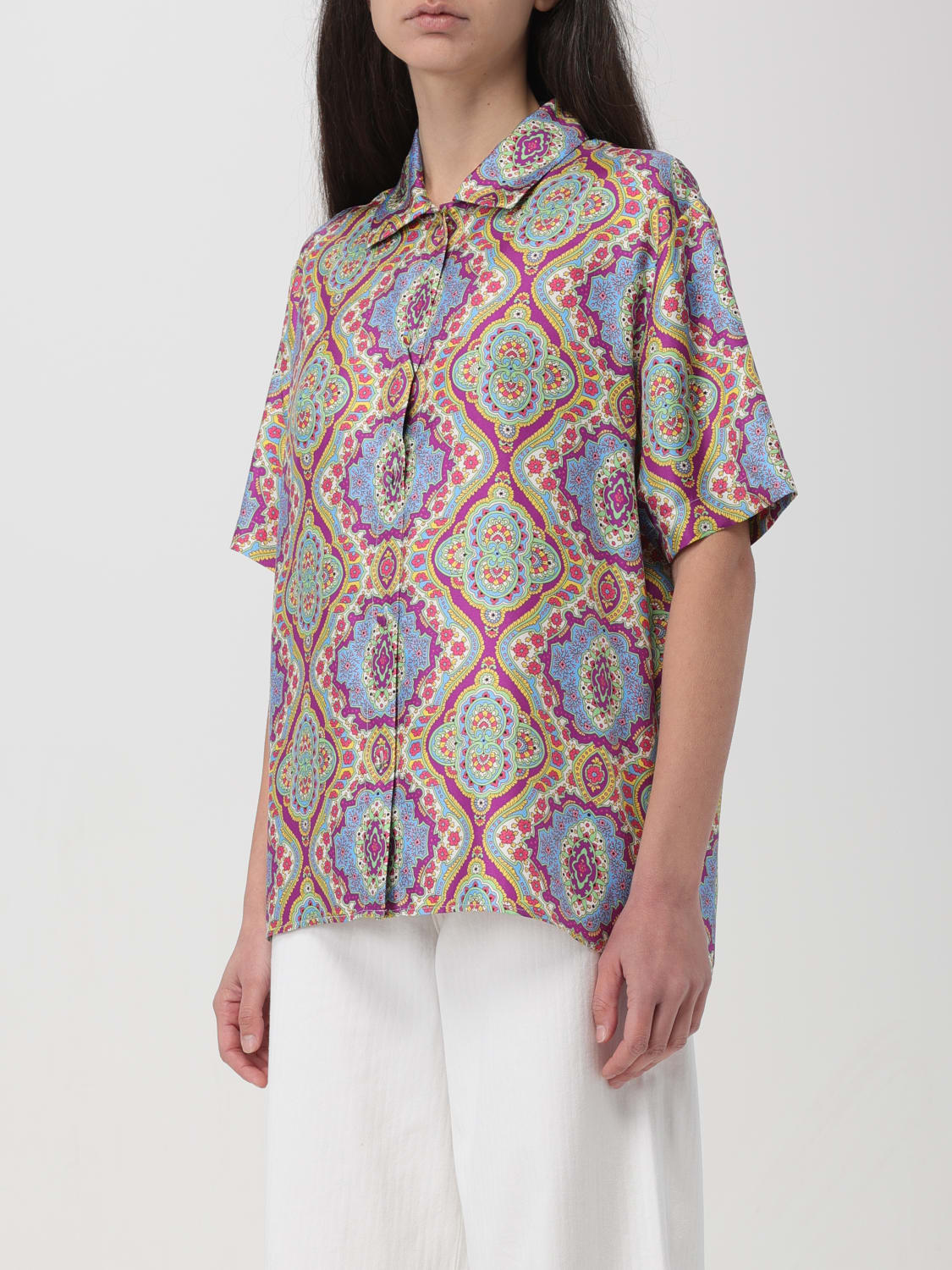 ETRO シャツ: シャツ レディース Etro, アジュール - Img 4