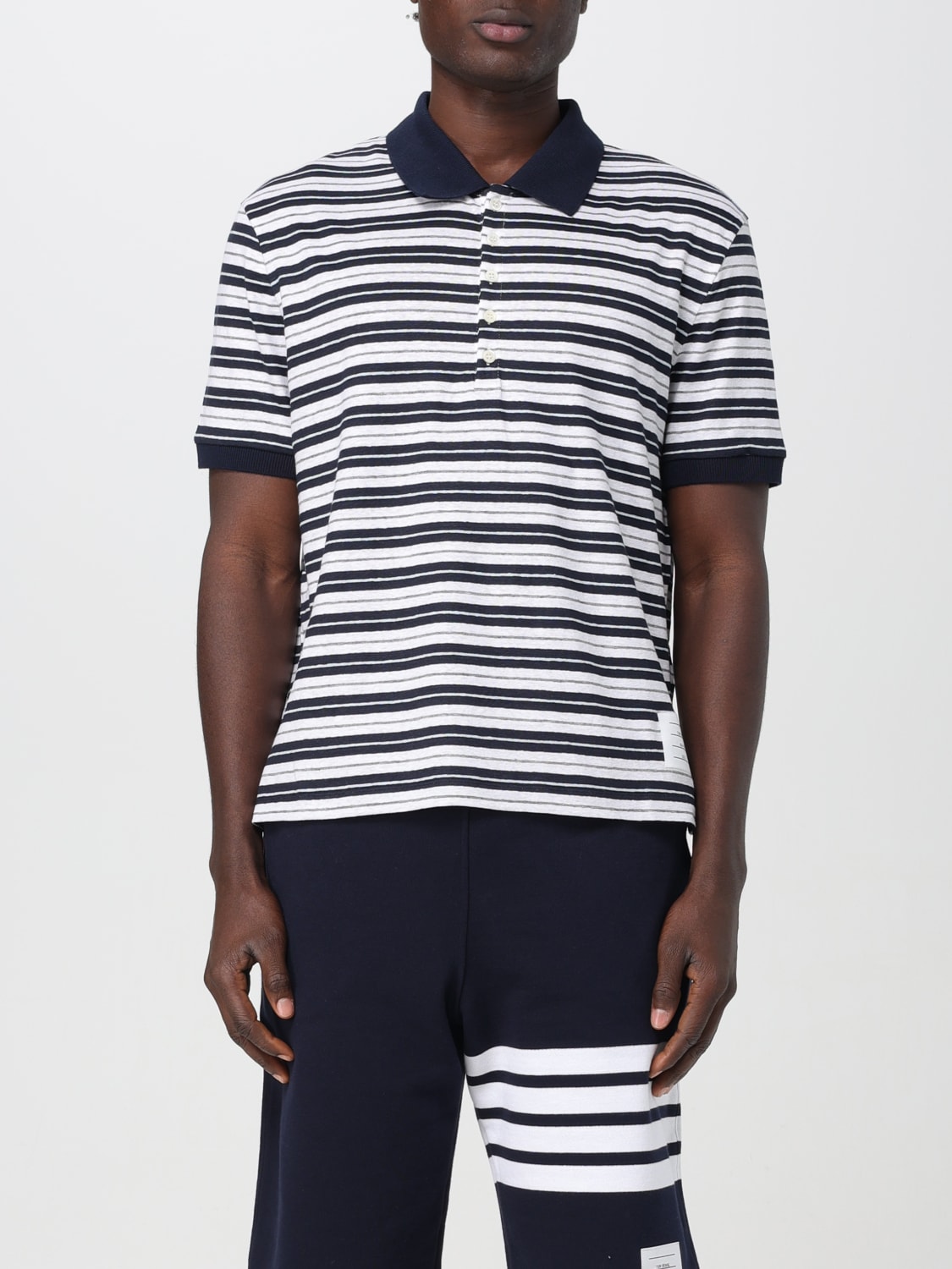 THOM BROWNE POLO: T-shirt homme Thom Browne, Bleu - Img 1