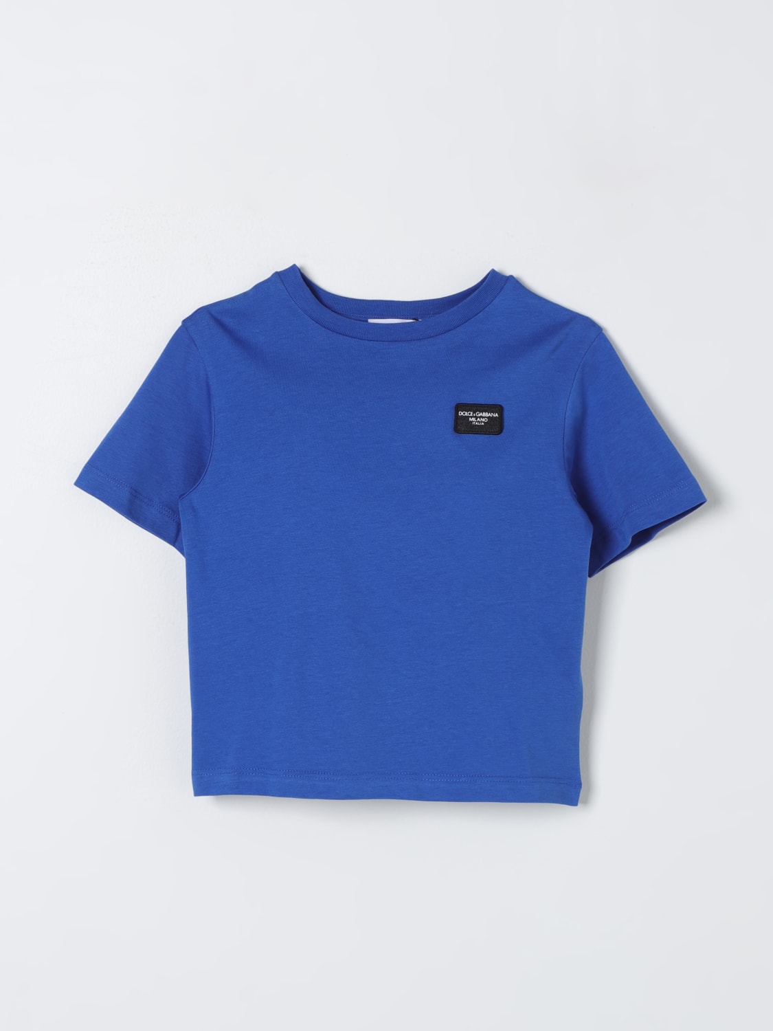 DOLCE & GABBANA Tシャツ: Tシャツ ボーイ Dolce & Gabbana, ブルー - Img 1