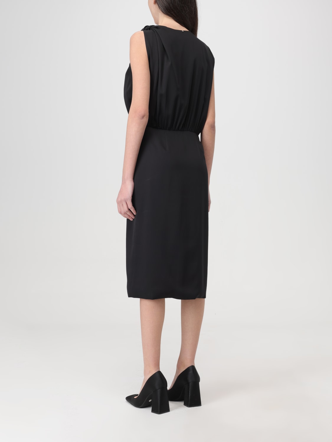 SPORTMAX ABITO: Abito in misto seta Sportmax, Nero - Img 2