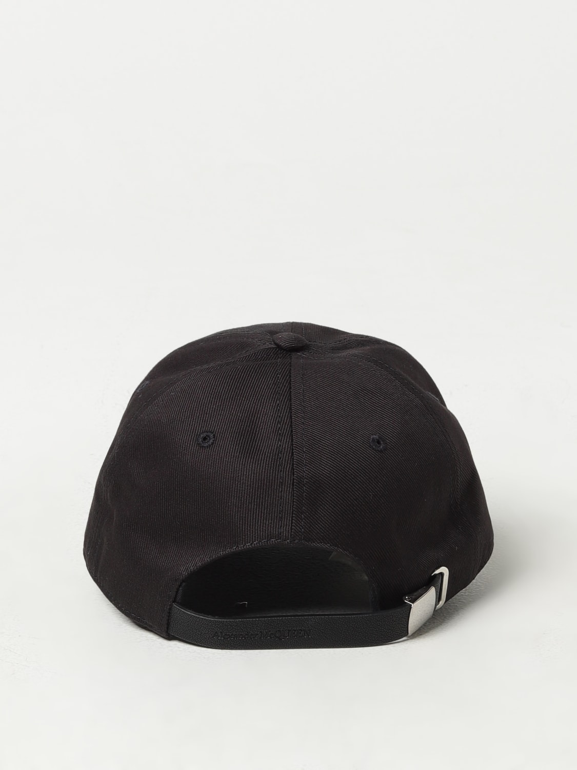 ALEXANDER MCQUEEN CAPPELLO: Cappello Alexander McQueen in cotone con logo ricamato, Nero - Img 3