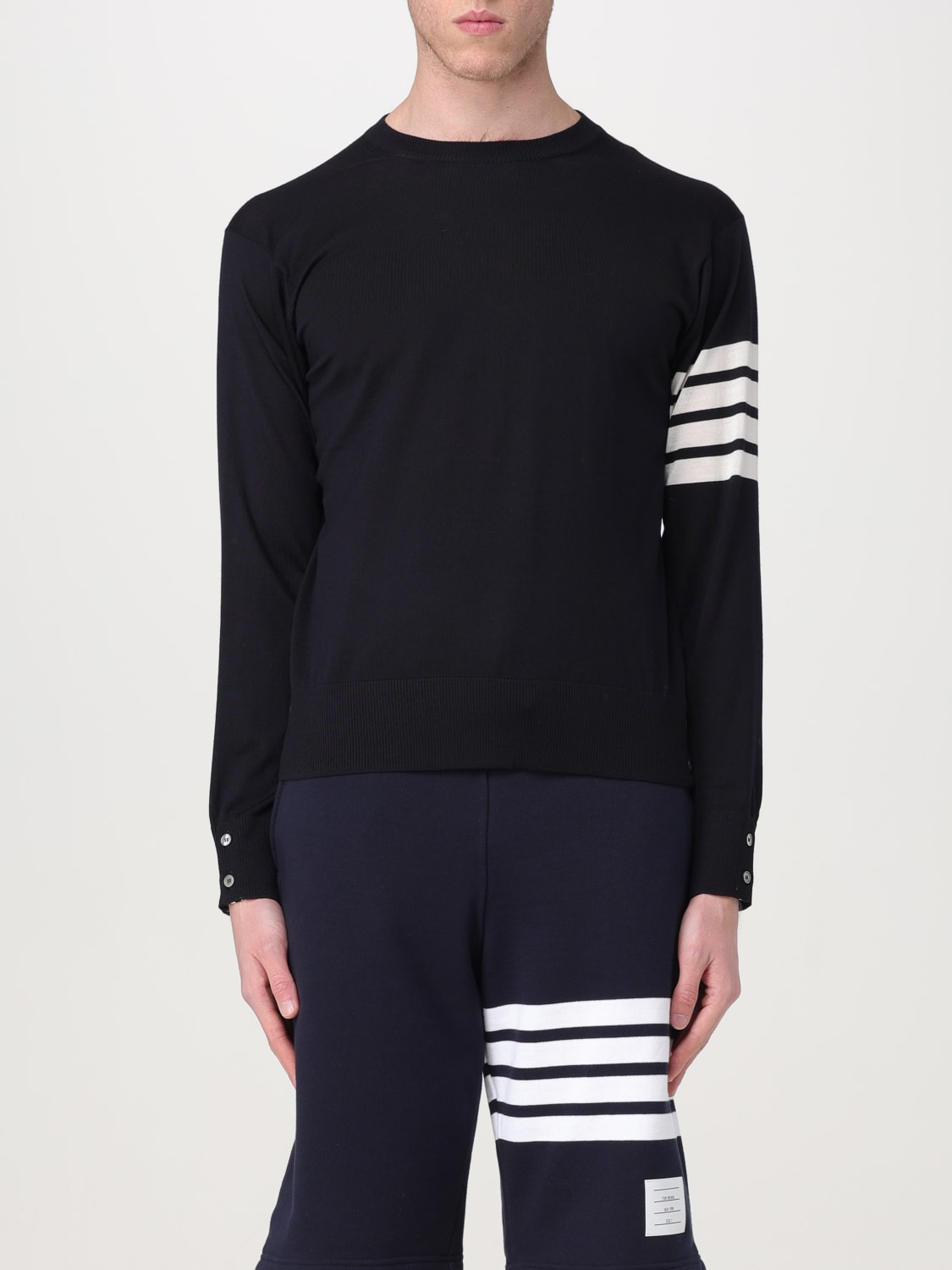 THOM BROWNE SWEATER: Sweater men Thom Browne, Blue - Img 1