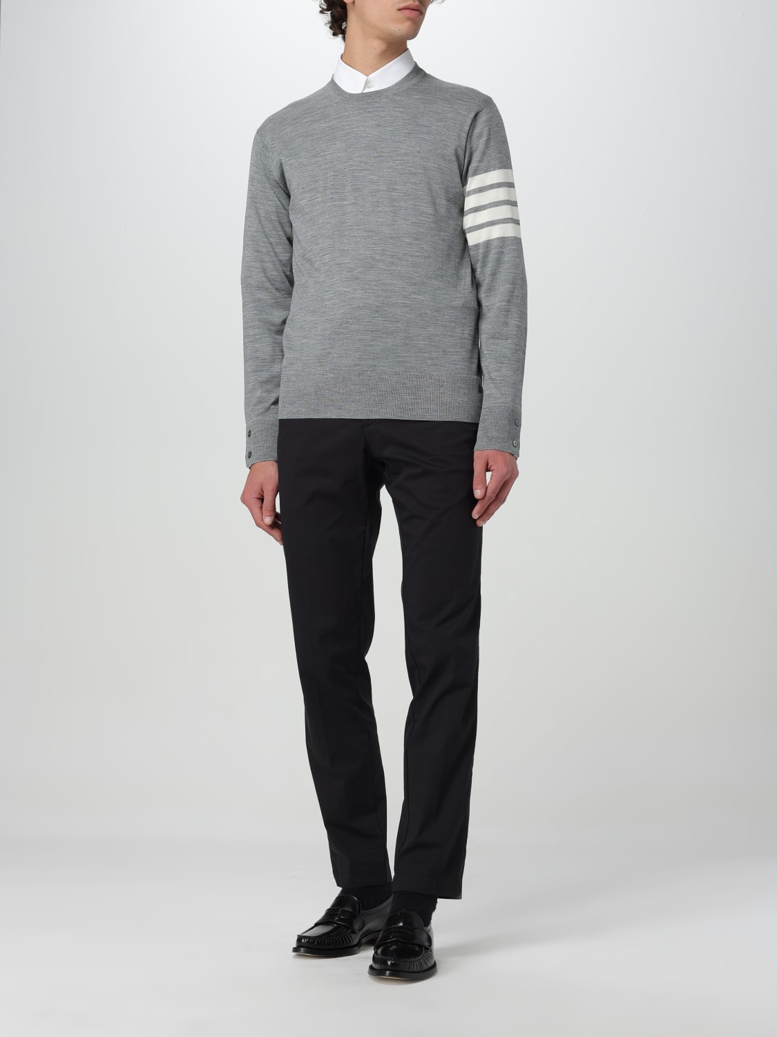 THOM BROWNE SWEATER: Sweater men Thom Browne, Mouse Grey - Img 2