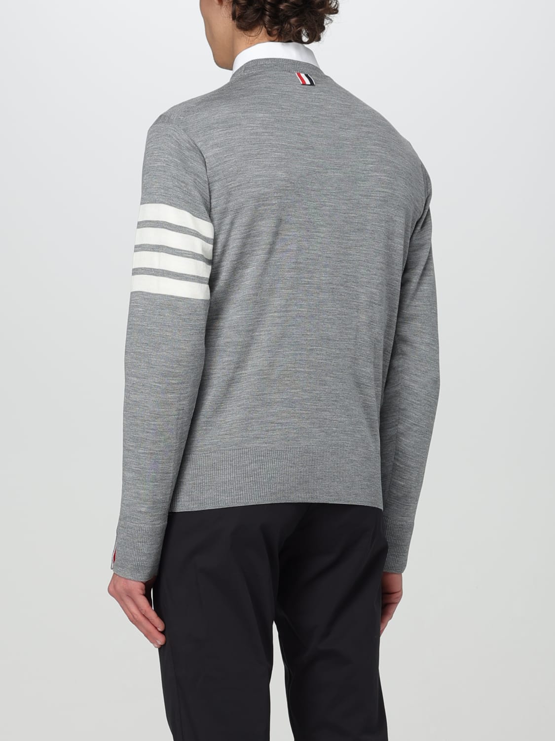 THOM BROWNE SWEATER: Sweater men Thom Browne, Mouse Grey - Img 3